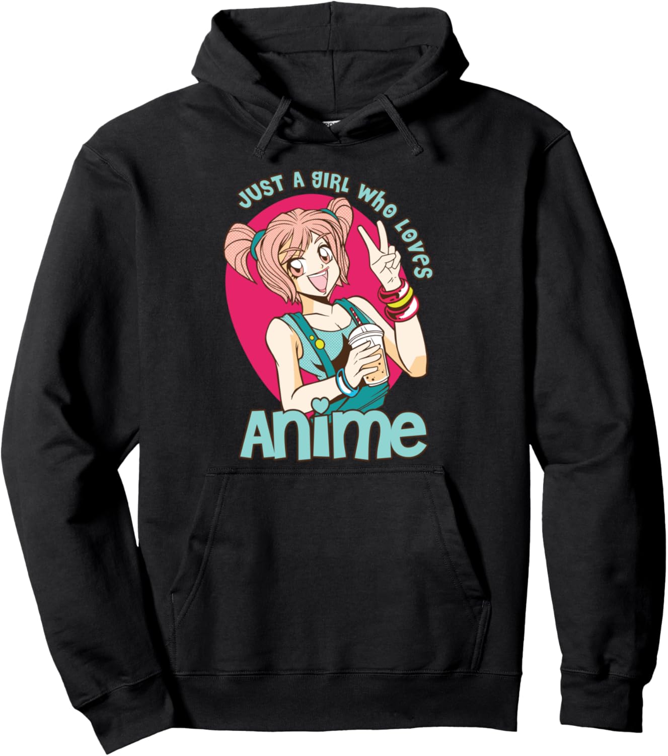 Cute Anime Designs Just A Girl Who Loves Anime Pullover Hoodie