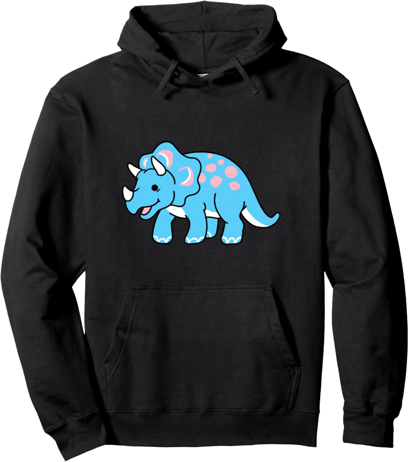 Trans Pride Triceratops Transgender Pullover Hoodie