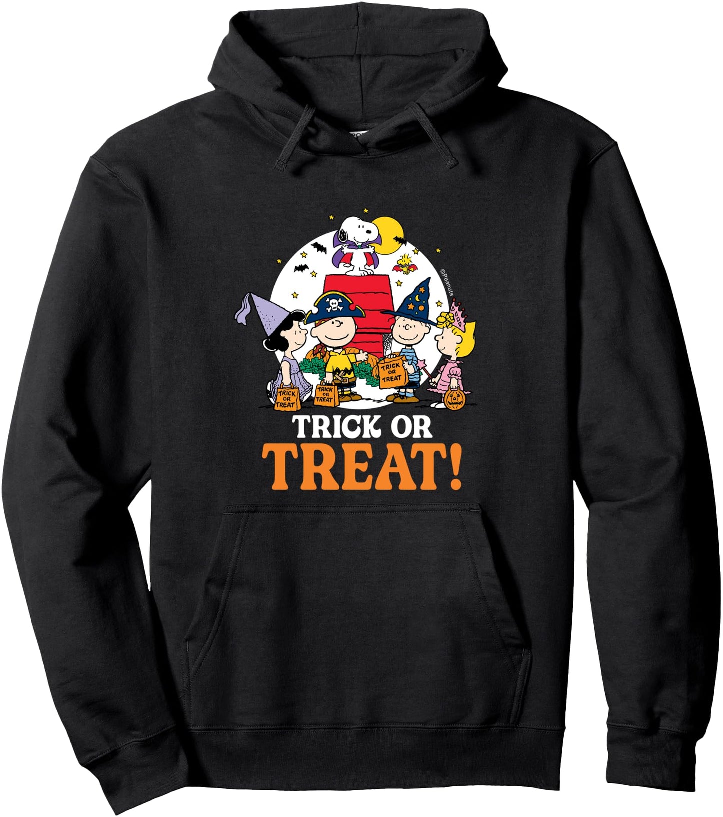 Peanuts - Halloween - Trick Or Treat moonlight Pullover Hoodie