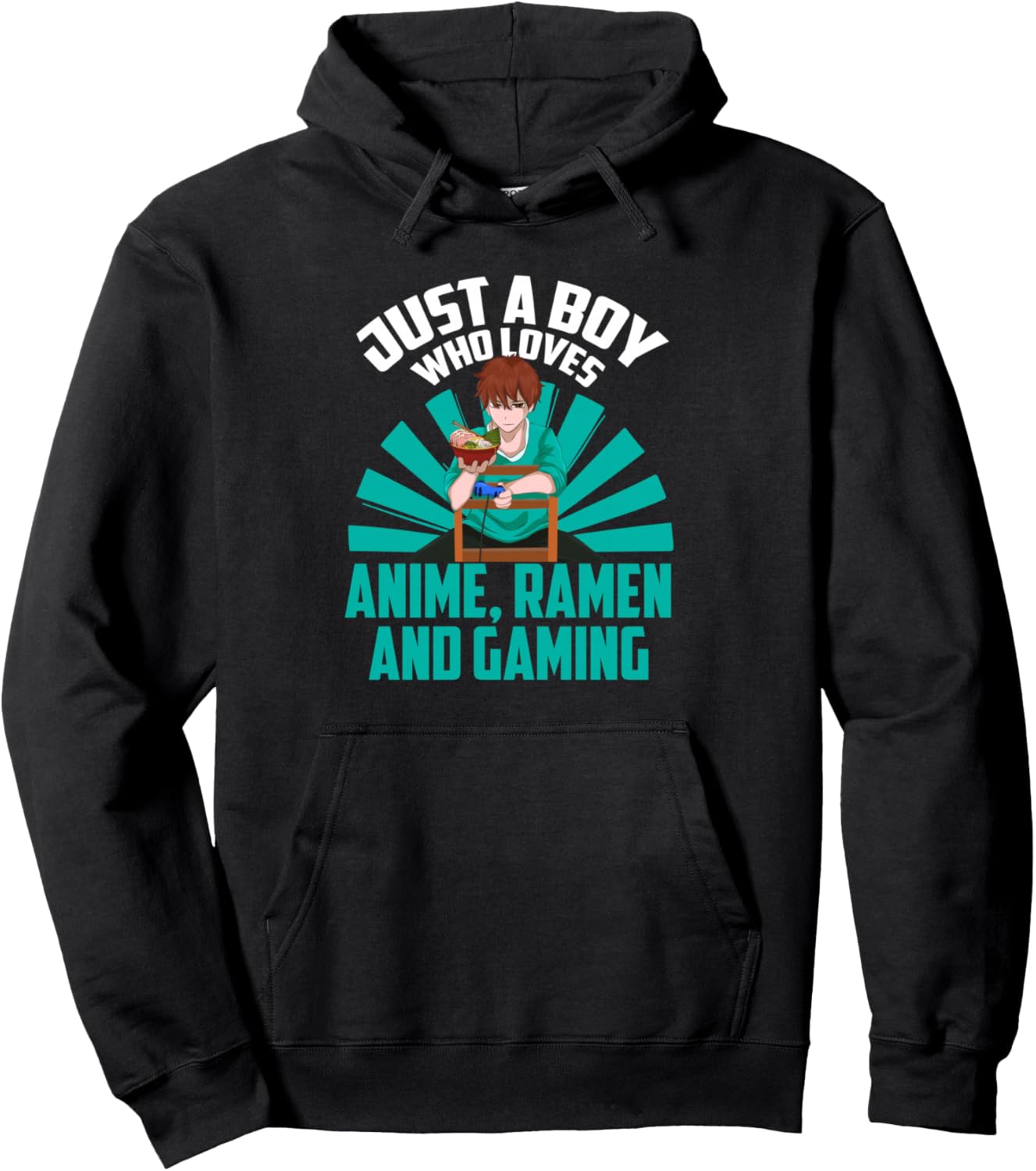 Kawaii Boys Japan Gamer Ramen Noodles Gaming Manga Anime Pullover Hoodie