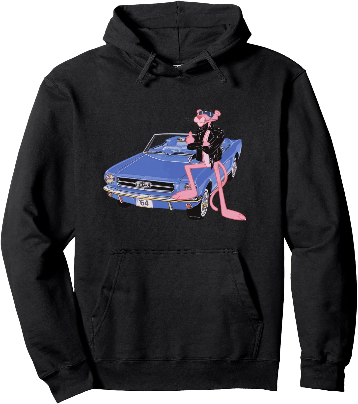 Pink Panther Vintage 1964 Convertible Car Cool Cat Pullover Hoodie