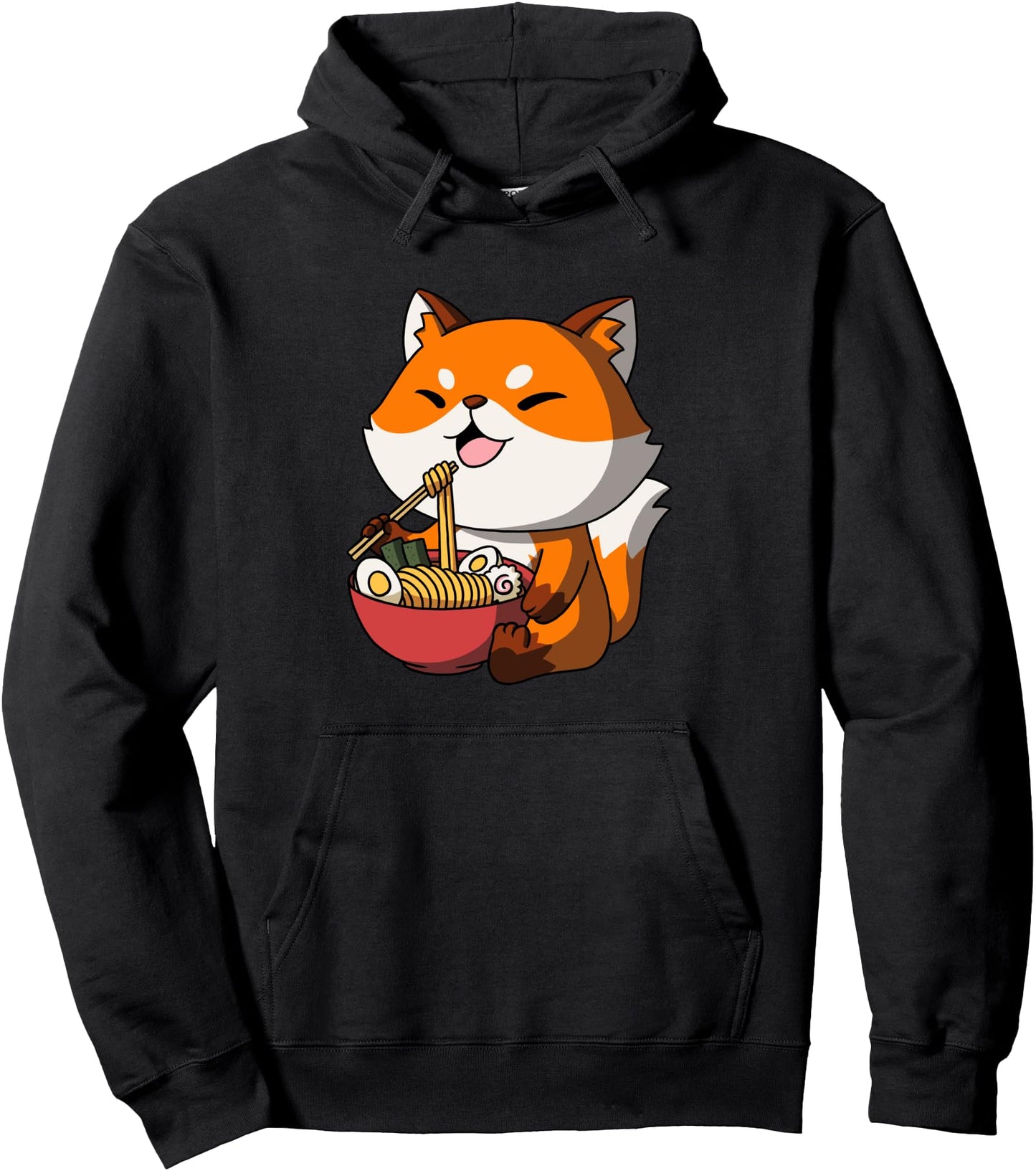 Kawaii Anime Fox Asian Noodles Japanese Ramen Pullover Hoodie