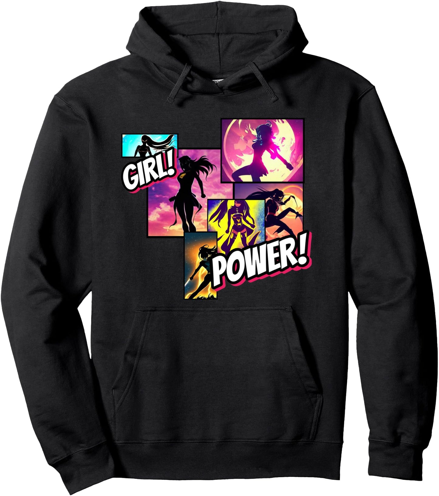 Girl Power! Bold and Brave Anime Pullover Hoodie