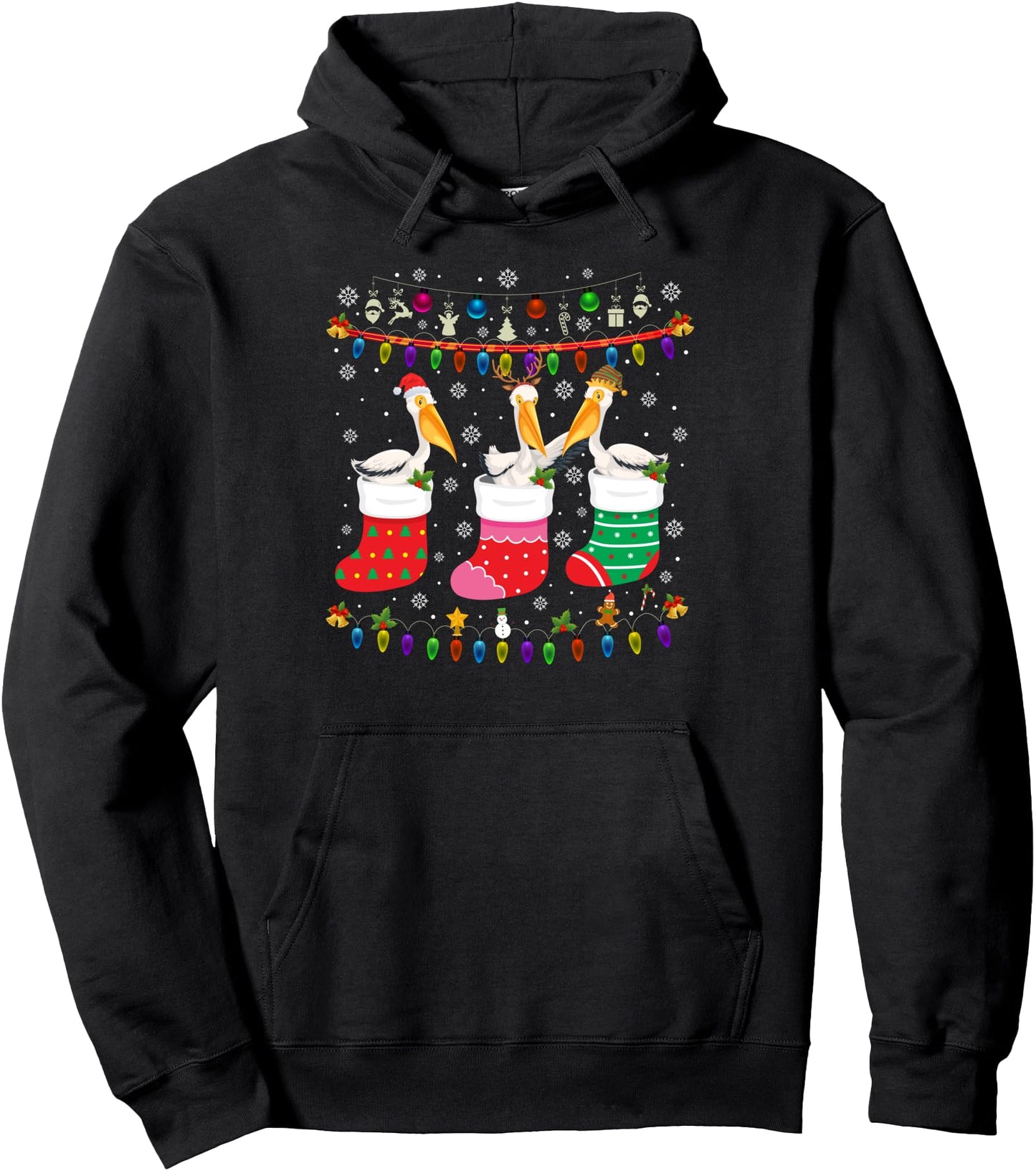 Pelican Christmas Socks Ugly Christmas Sweater Pajama Pullover Hoodie
