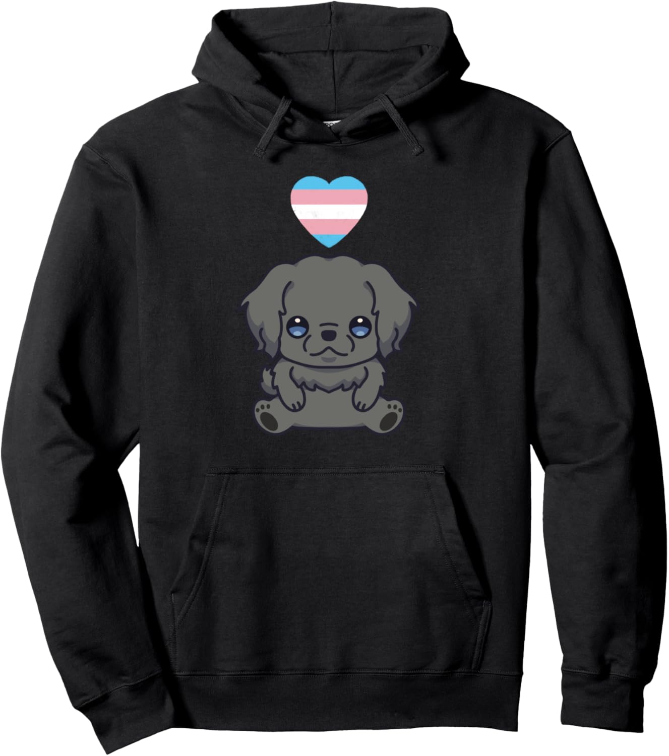 Trans Newfoundland Dog LGBTQ Pride Flag Anime Kawaii Pullover Hoodie