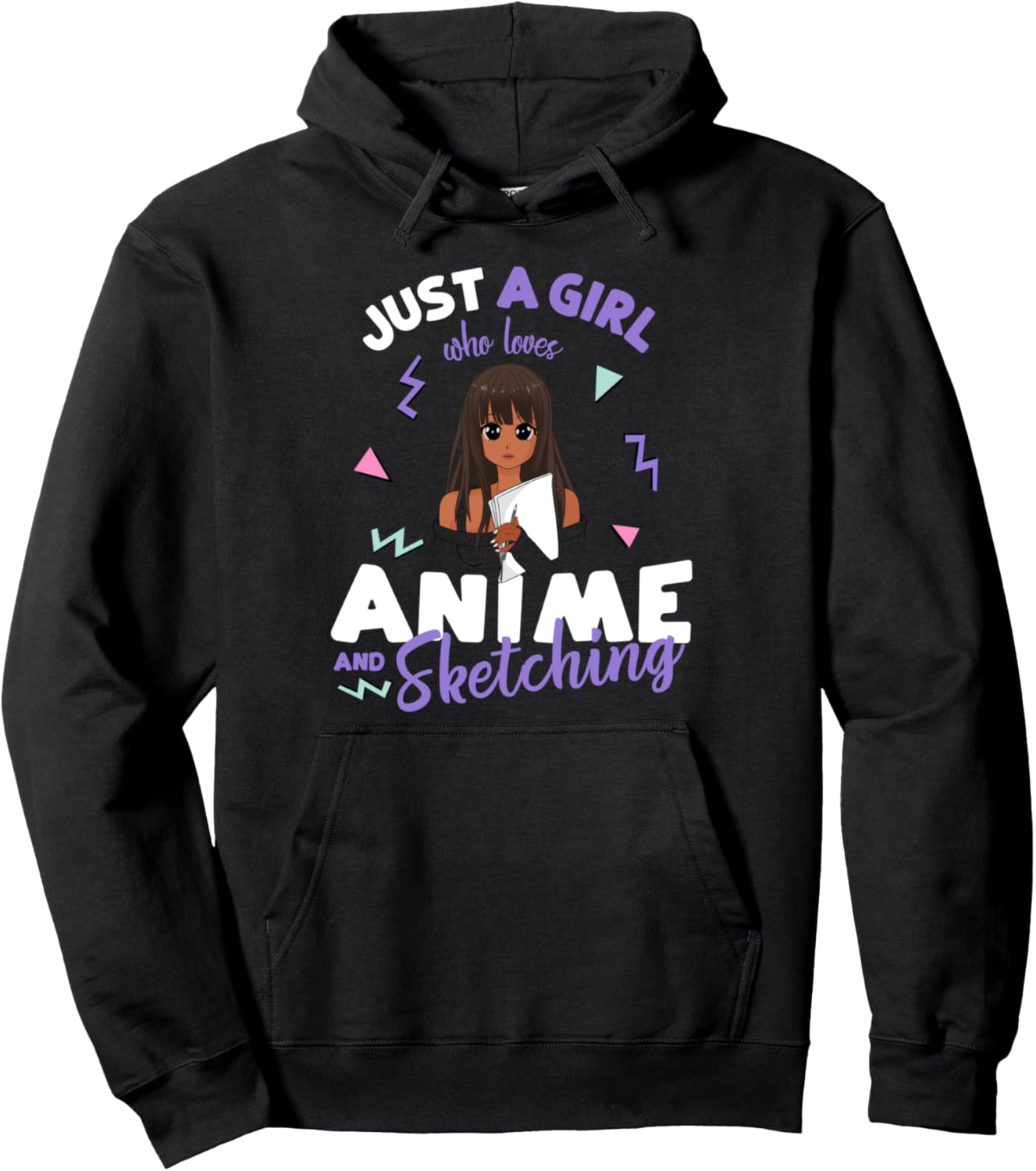 Just A Girl Who Loves Anime And Sketching Anime Lover Pullover Hoodie