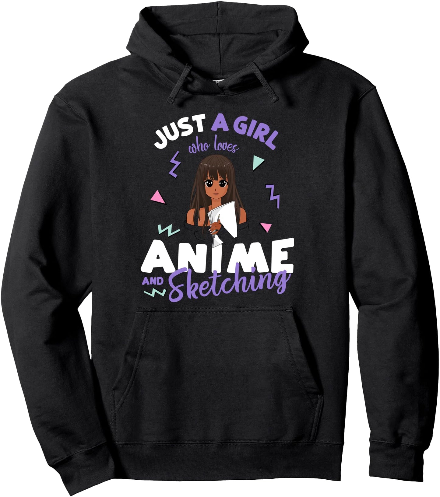 Just A Girl Who Loves Anime And Sketching Anime Lover Pullover Hoodie
