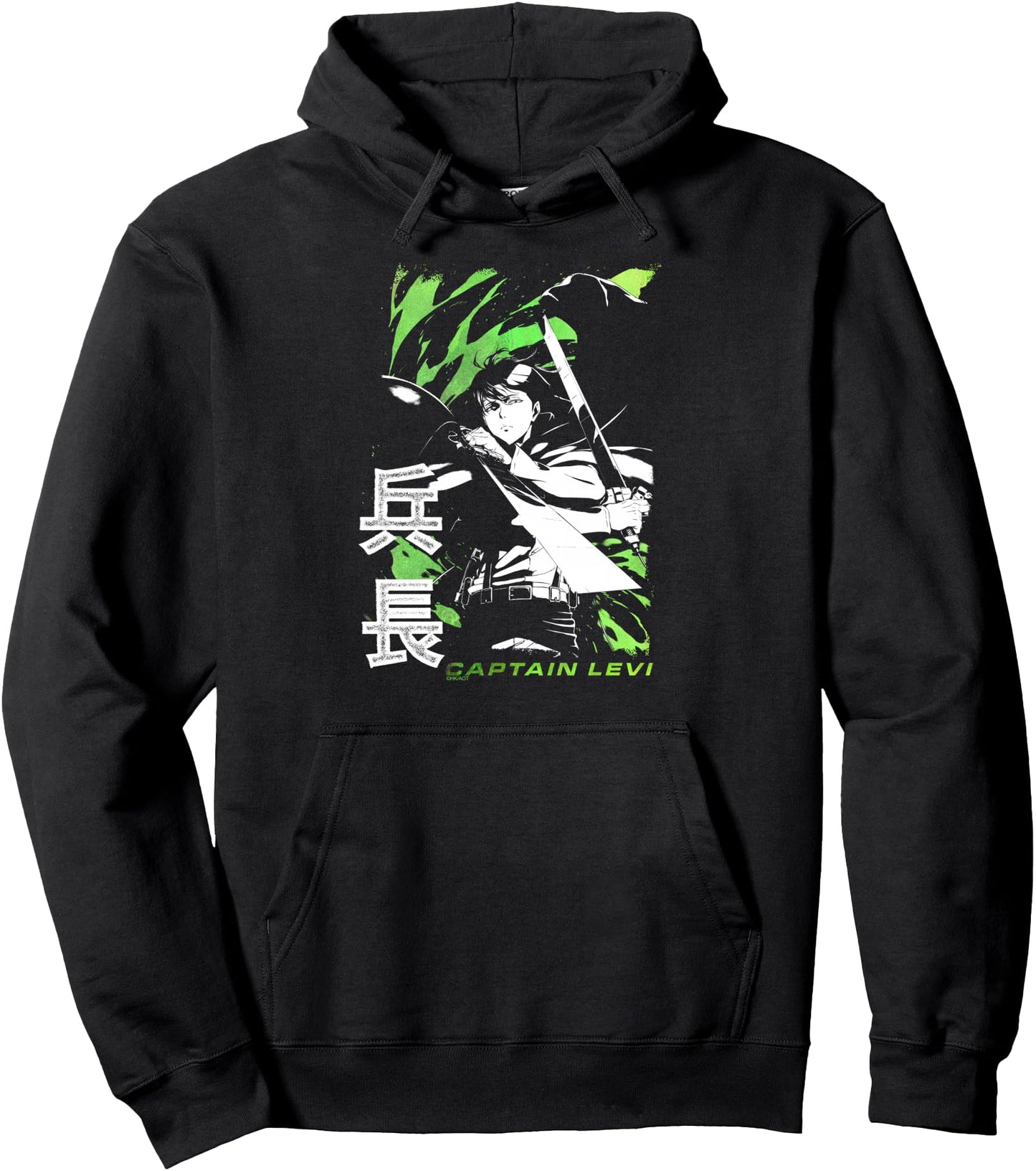 Attack on Titan Season 2 Captain Levi Kanji AOT Anime Pullover Hoodie