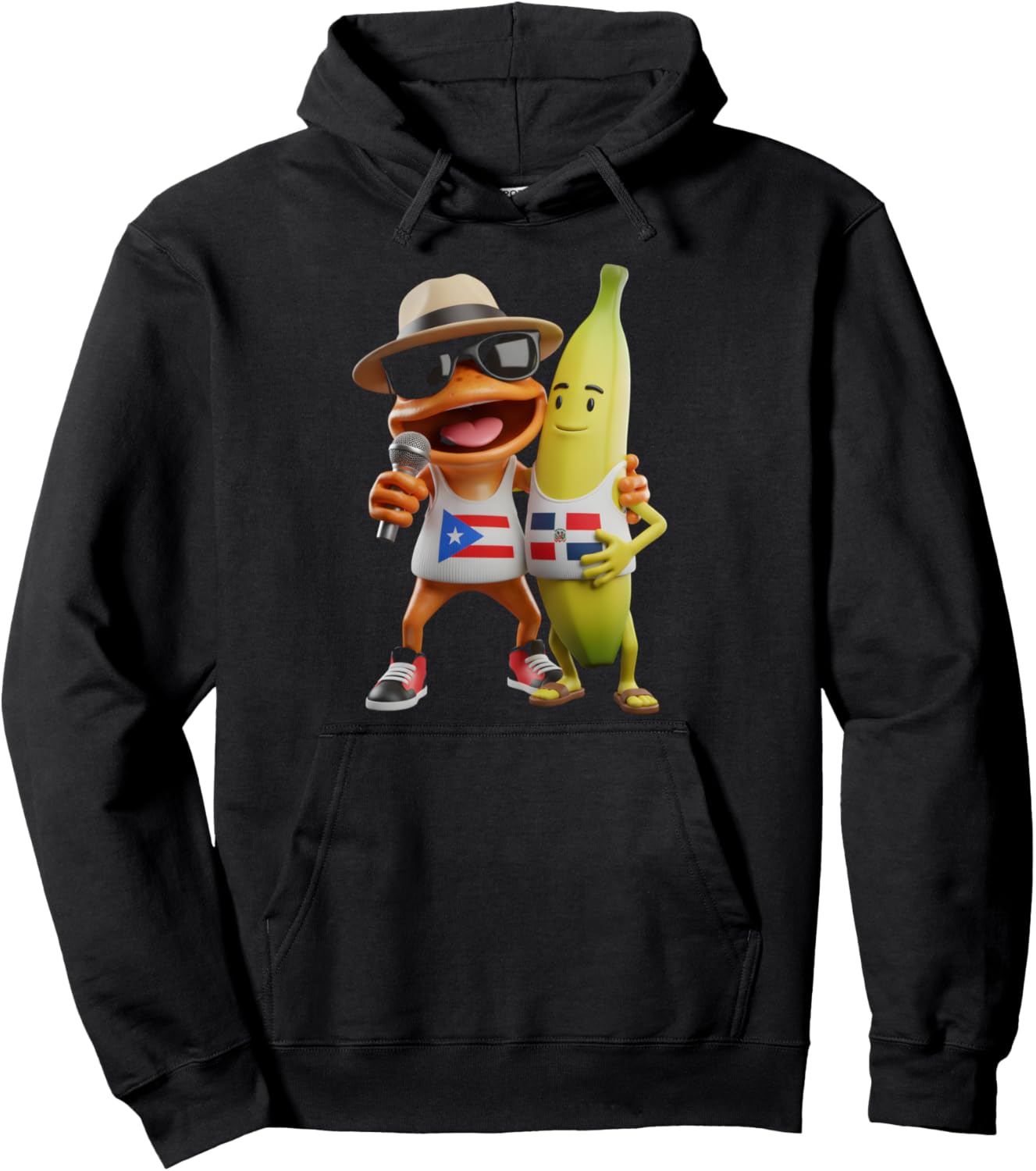 Puerto Rico Dominican Cartoon Frog Coqui Taino Boriken Pullover Hoodie