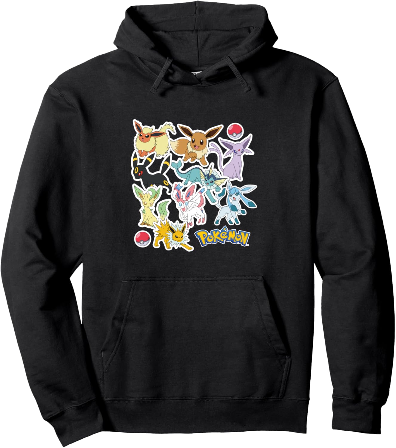 Pokémon - Eeveelution Stickers Pullover Hoodie