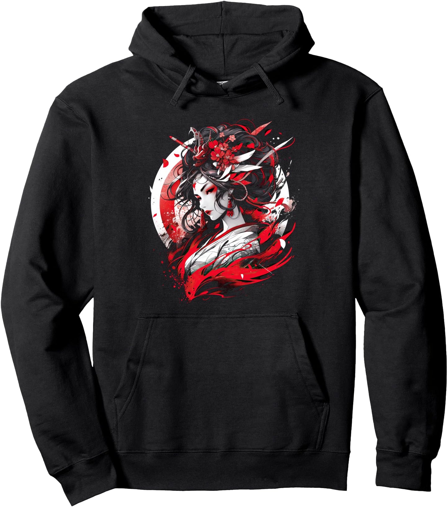 Japanese Geisha Samurai Japan Art Pullover Hoodie