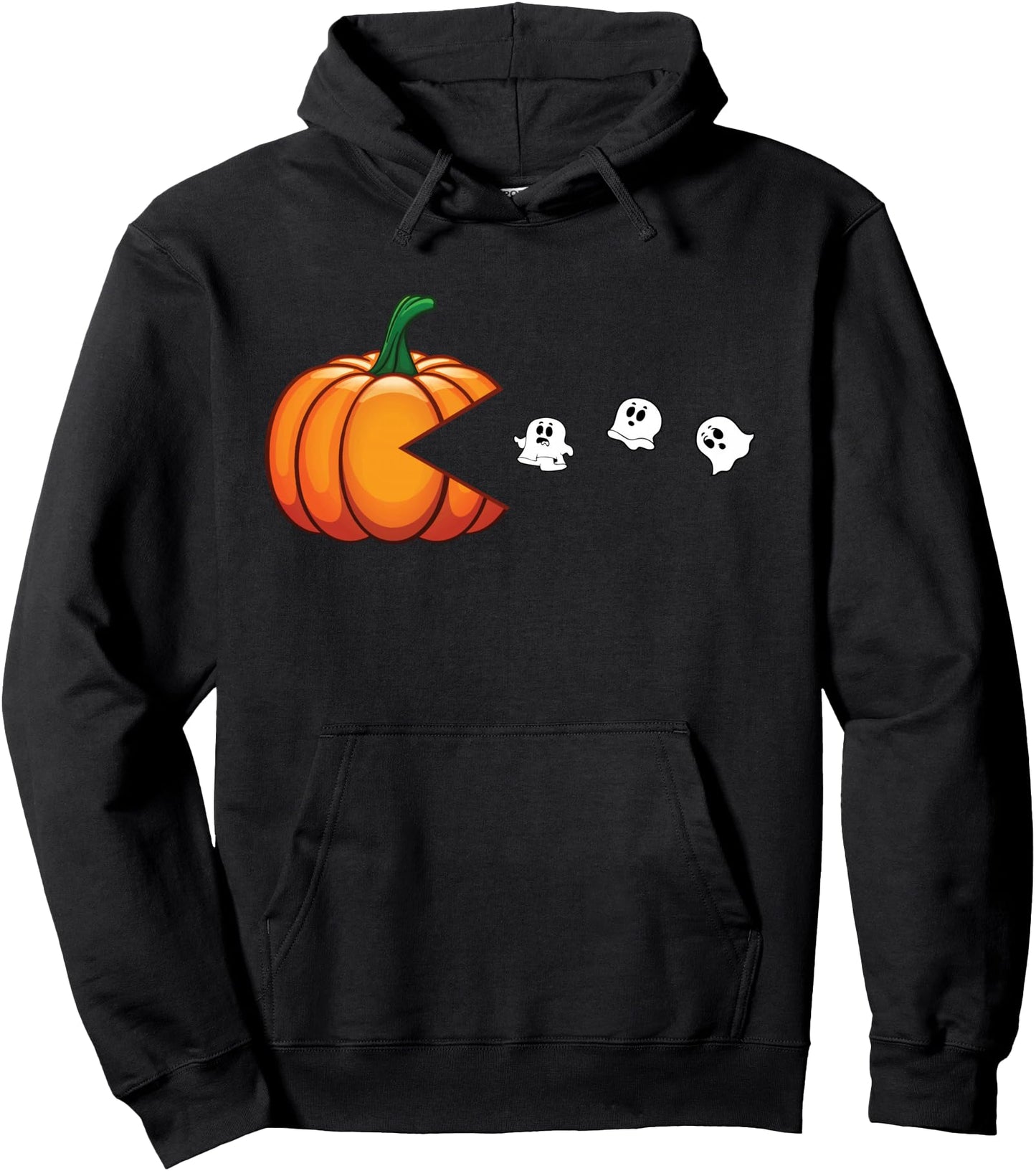 Retro Arcade Halloween Pumpkin and Ghosts For Women Men Pullover Hoodie