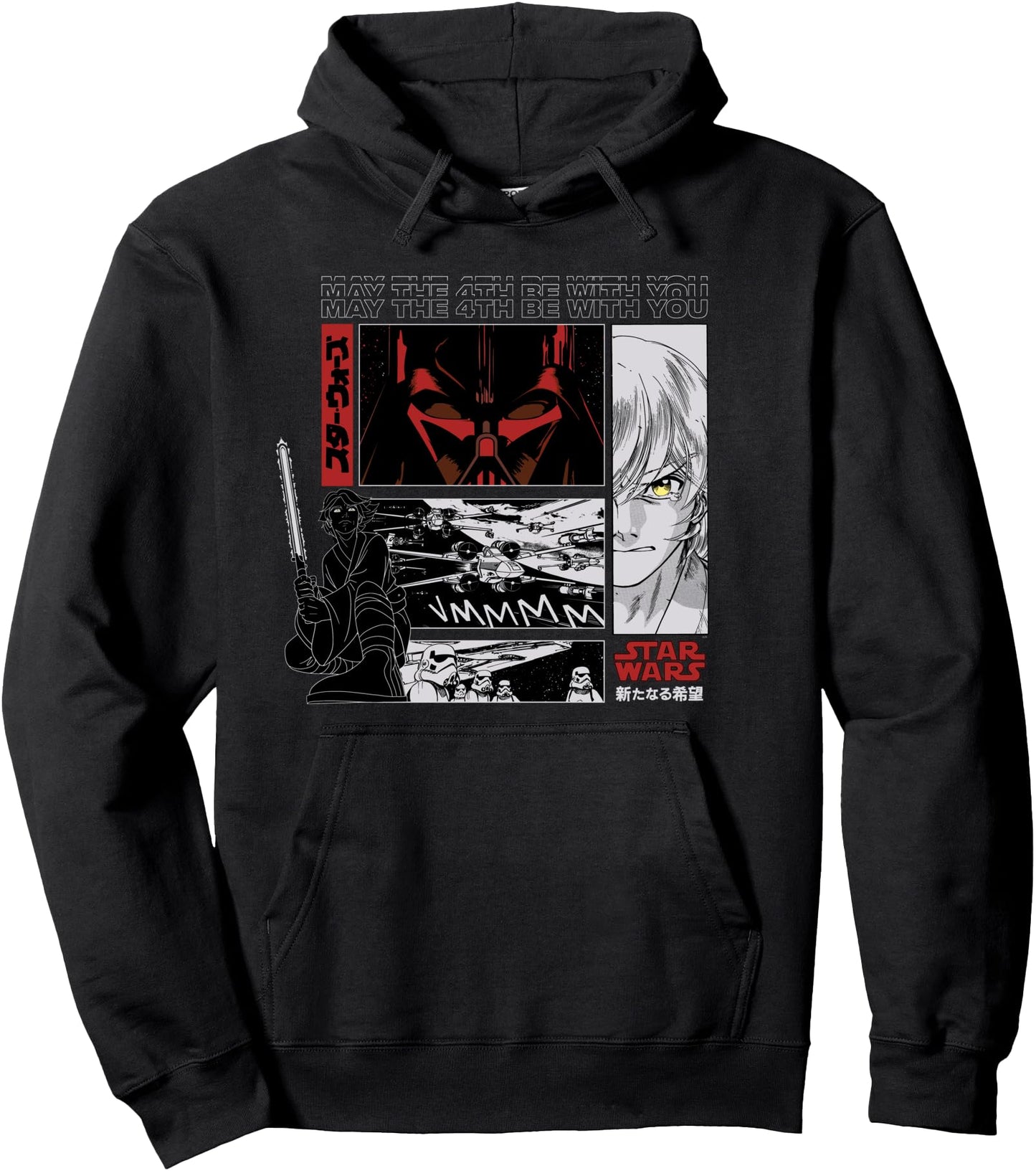Star Wars May the 4th Be With You Luke Vader Japanese Manga Pullover Hoodie