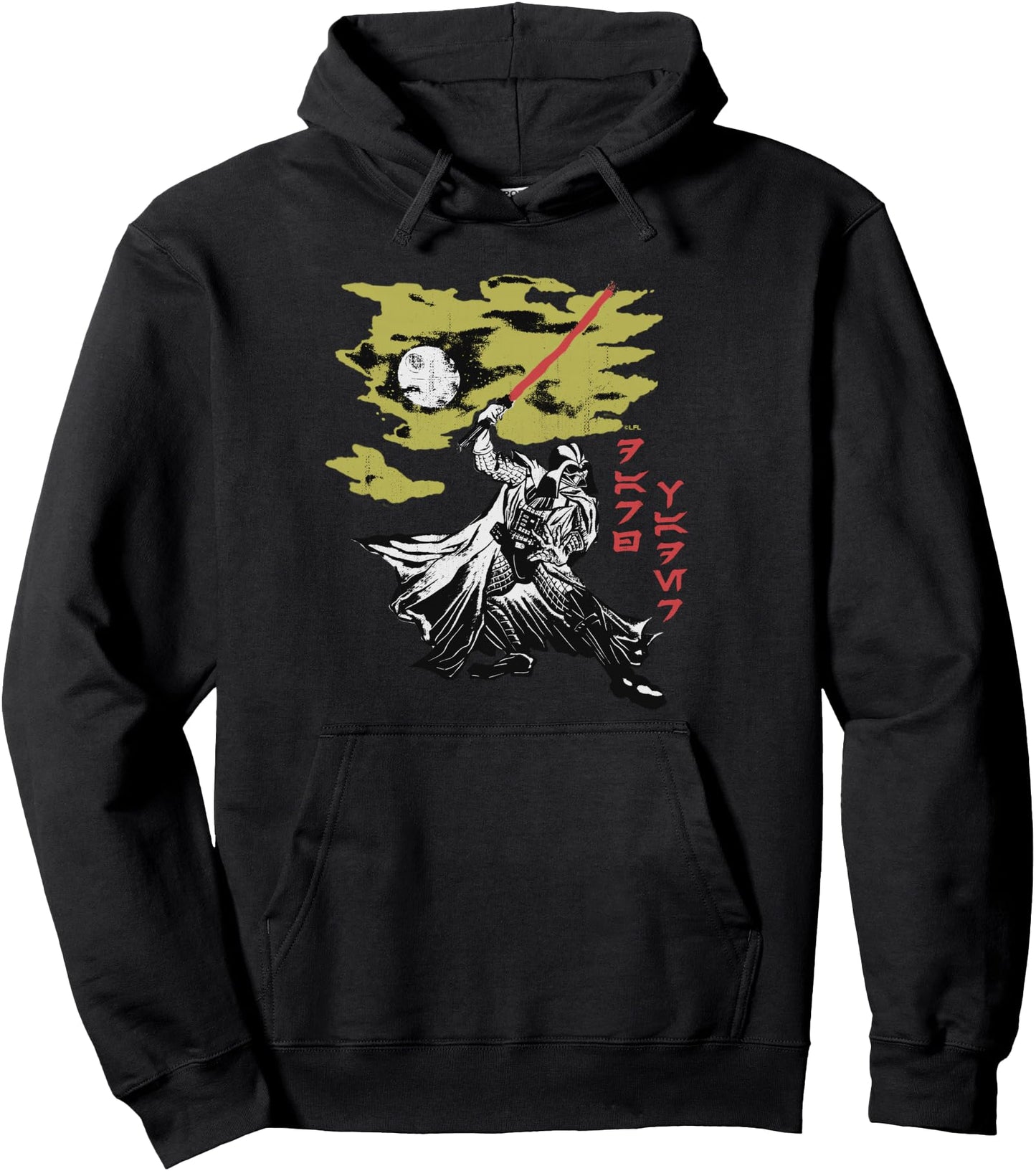 Star Wars Darth Vader Vintage Japanese Block Print Style Pullover Hoodie