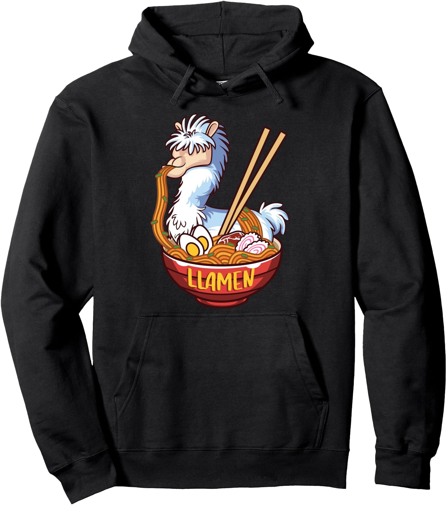 Funny Cute Kawaii Llamen Ramen Noodles Japanese Anime Gift Pullover Hoodie