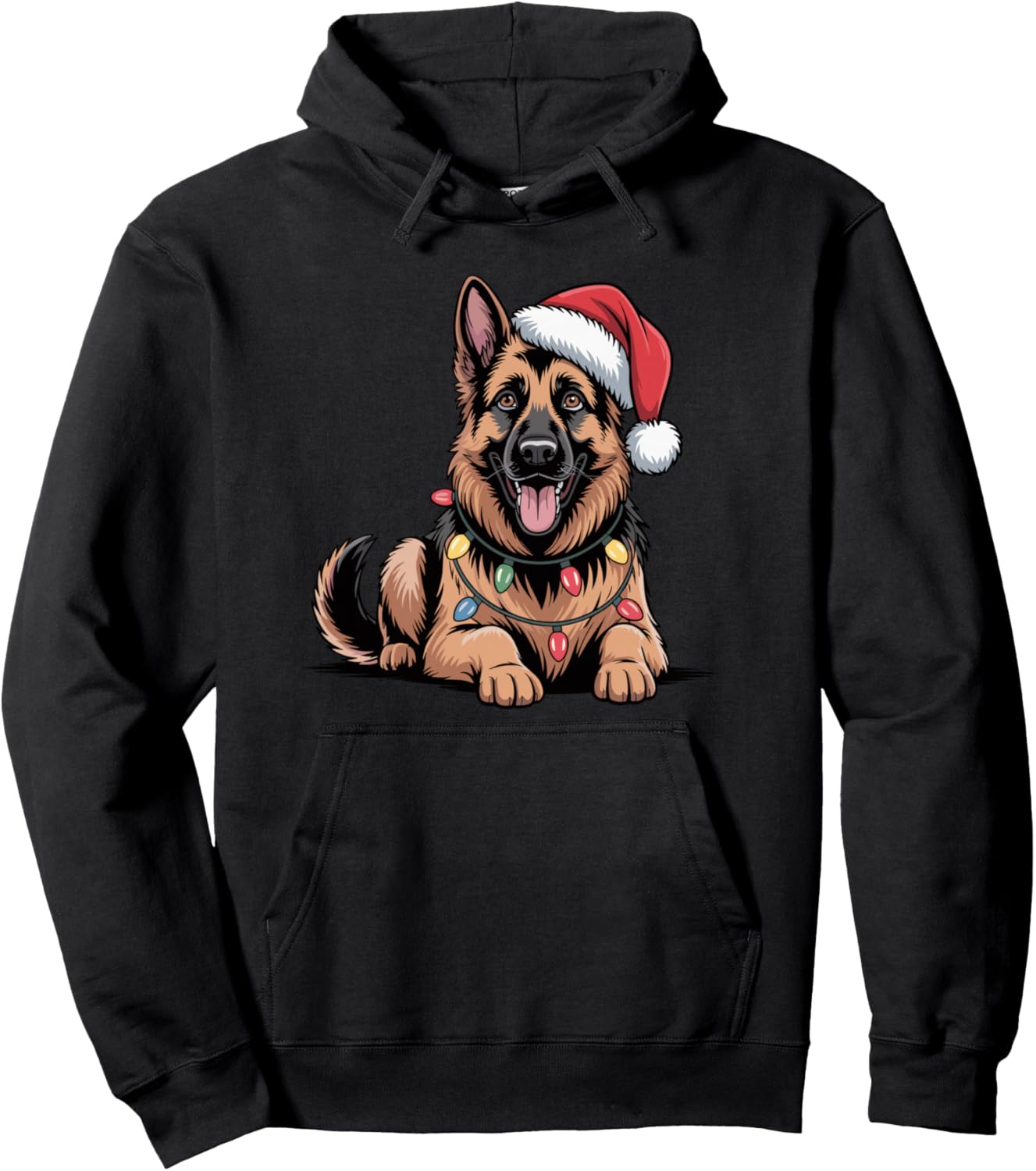German Shepherd Dog Christmas Xmas Puppy Lover Men Women Pullover Hoodie