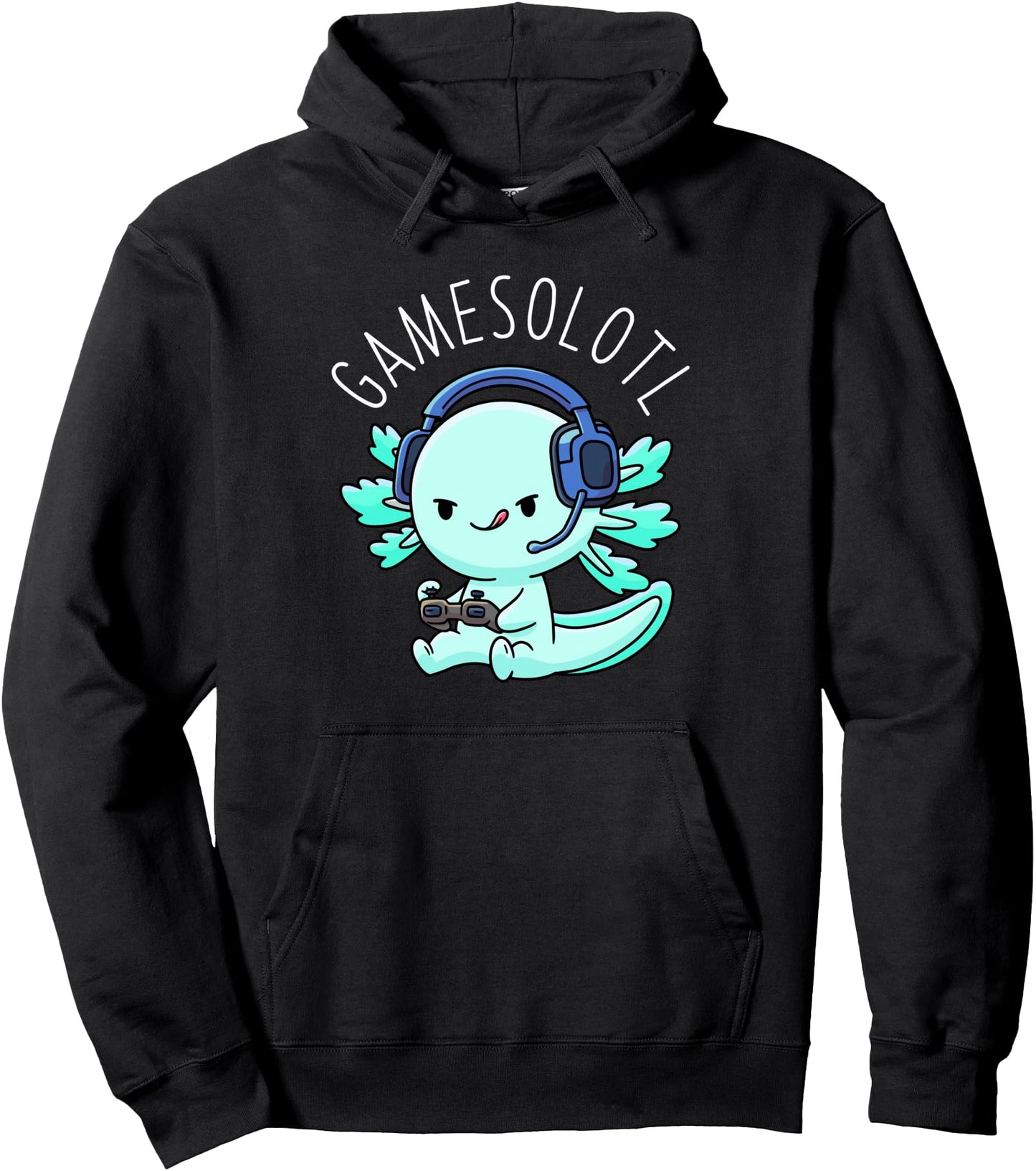 Gamesolotl Axolotl Gamer Anime Gifts Kawaii Boys Girls Pullover Hoodie