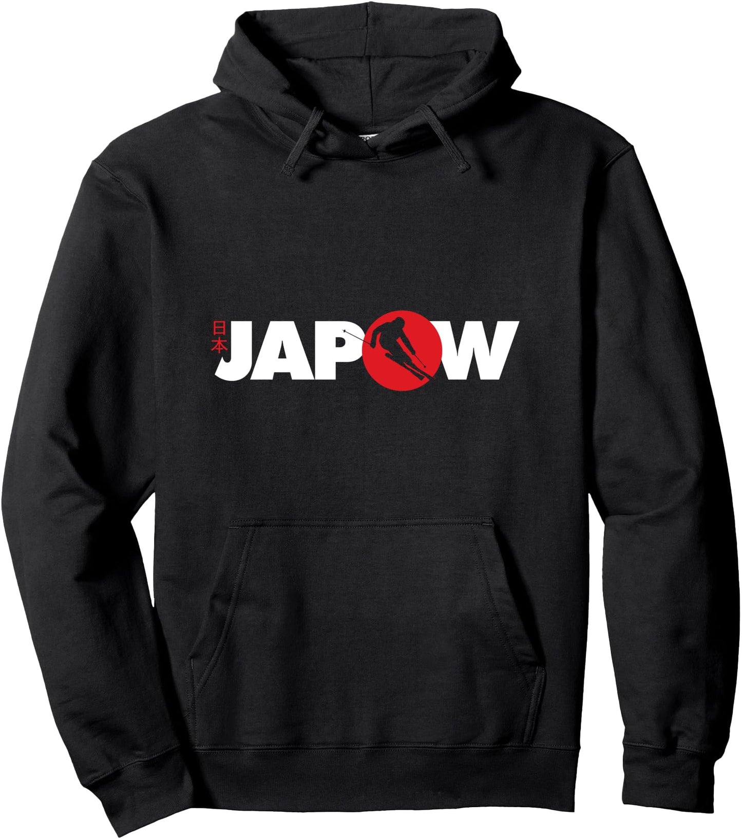 Japan Ski Shirt Japow Powder Skiing Japanese Flag boys girls Pullover Hoodie