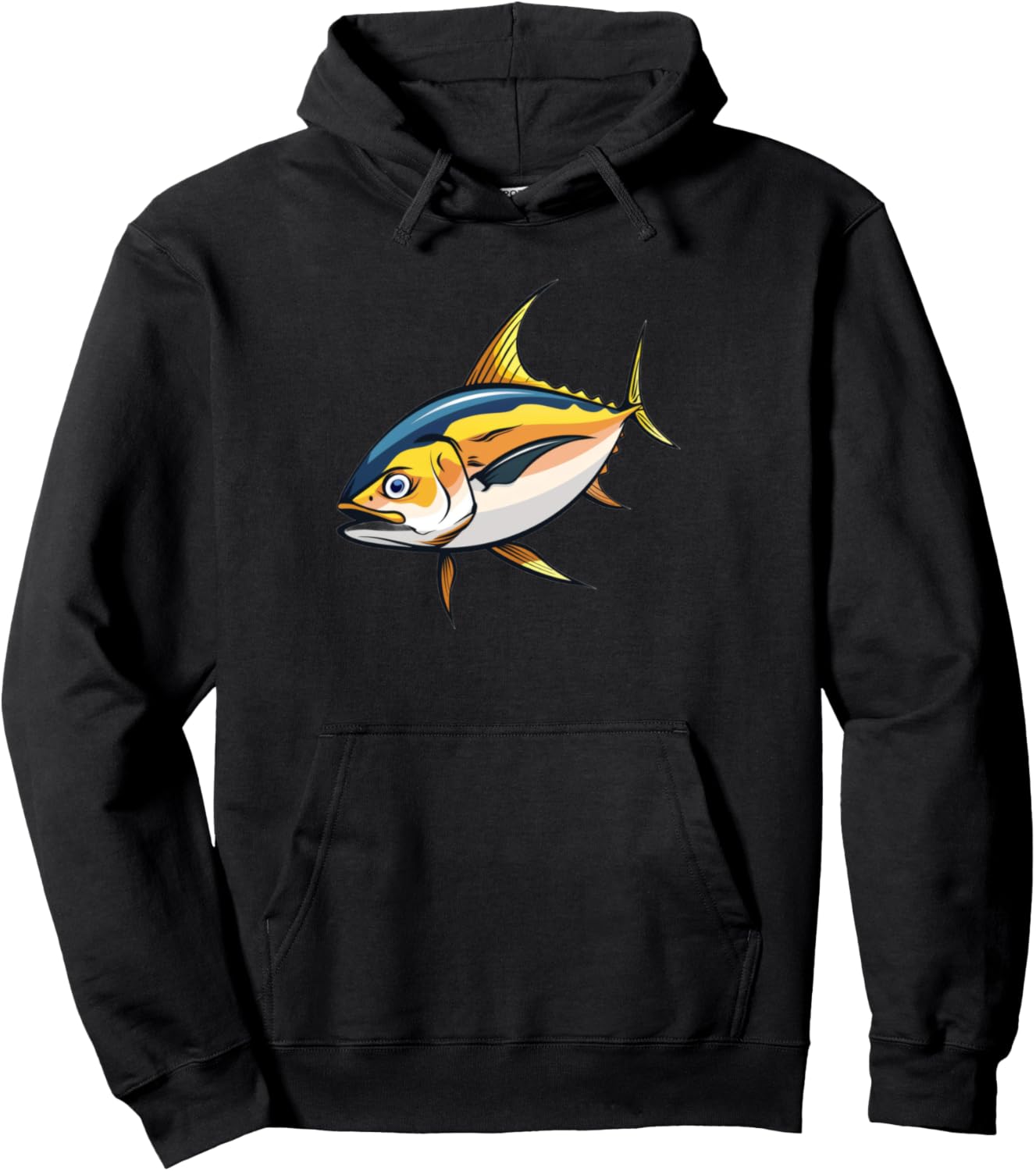 Yellowfin Tuna Cartoon Pullover Hoodie