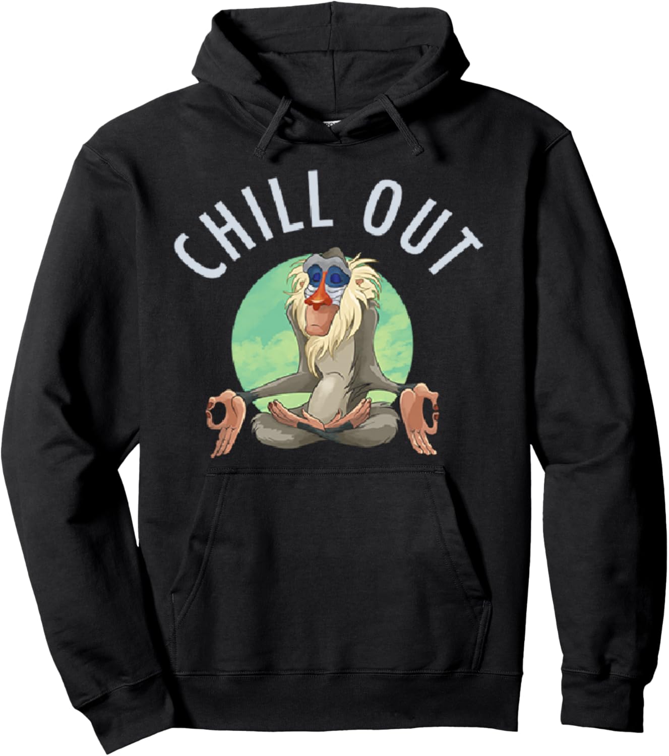Disney Lion King Rafiki Meditating Logo Hoodie Pullover Hoodie