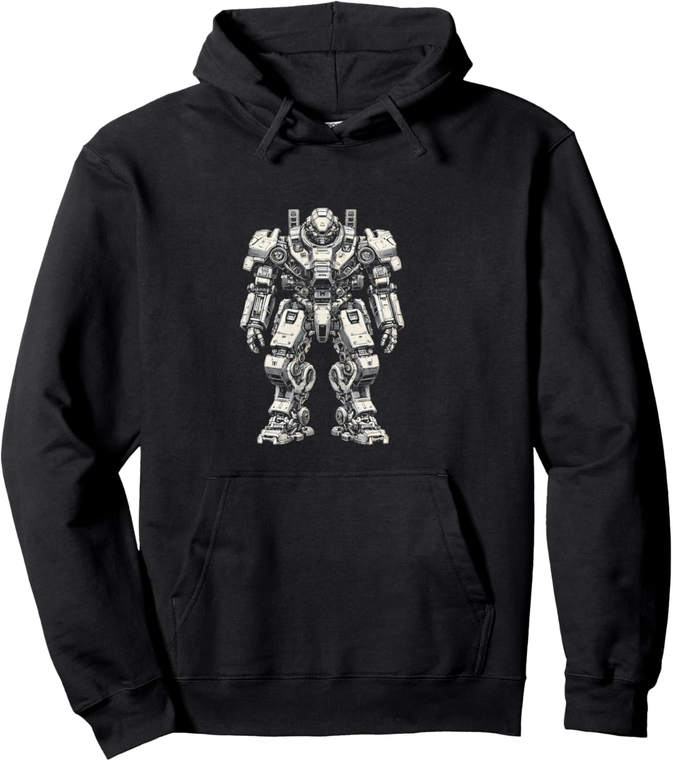 Mech Warrior Shirt Robot Sketch Design Sci-Fi Pullover Hoodie