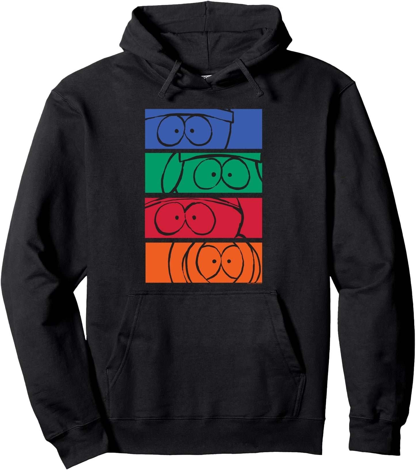 South Park Eyes Colorblock Pop Art Funny Cartoon Pullover Hoodie