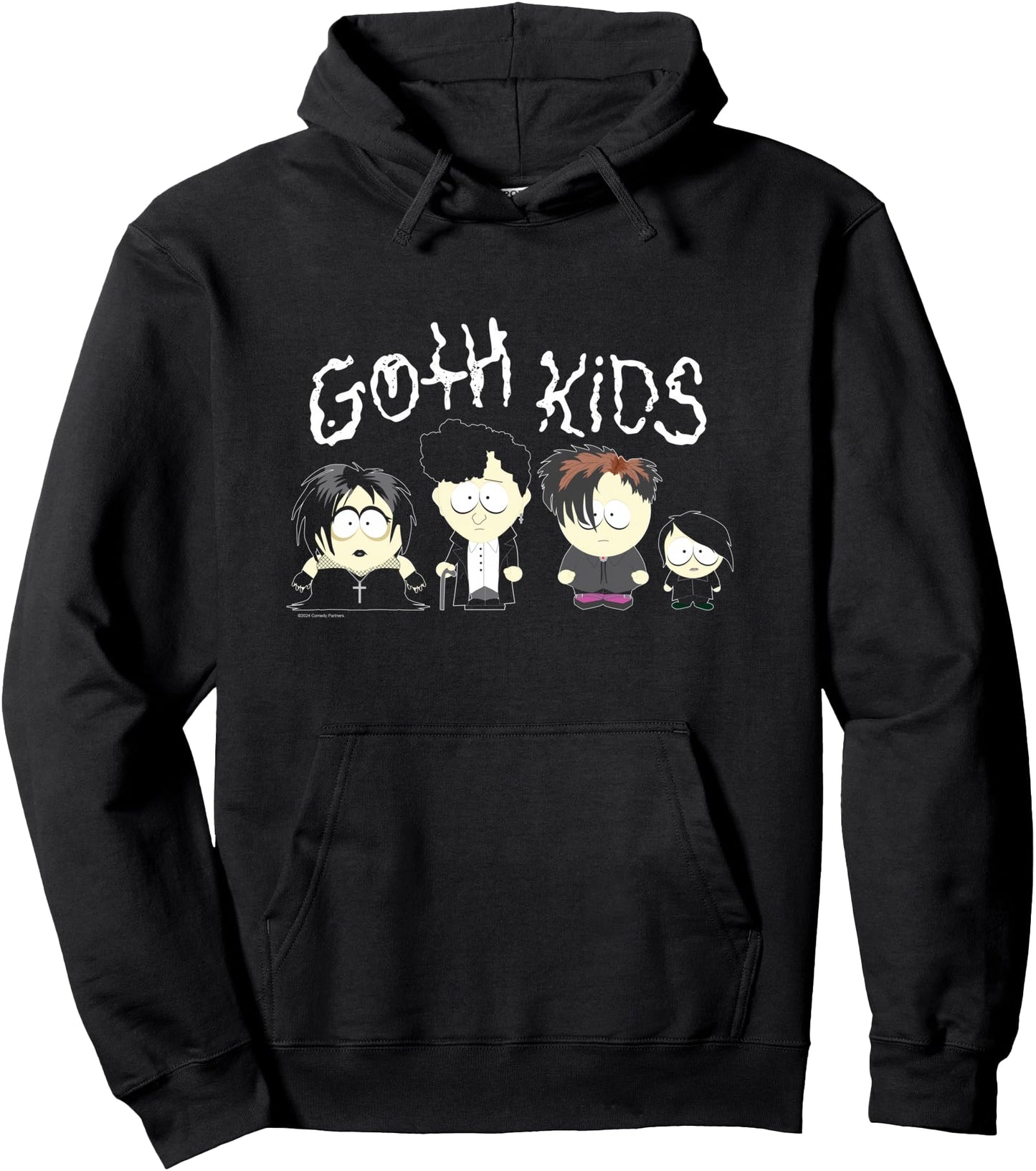 South Park Cartoon Series Goth Character Lineup Cartoon Pullover Hoodie