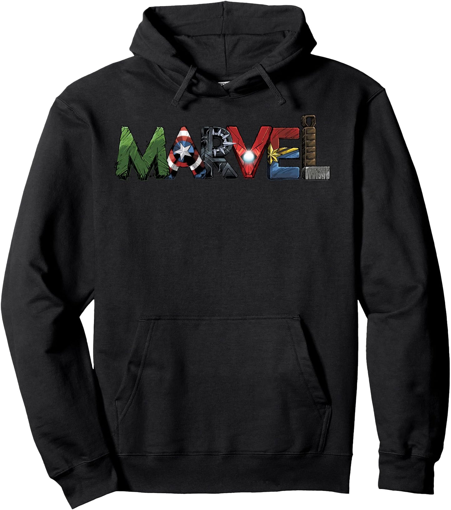 Marvel Avengers Character Text Portrait Pullover Hoodie