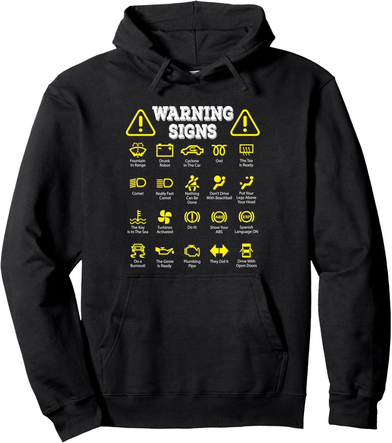 Funny Driving Warning Signs Auto Mechanic Gifts Pullover Hoodie