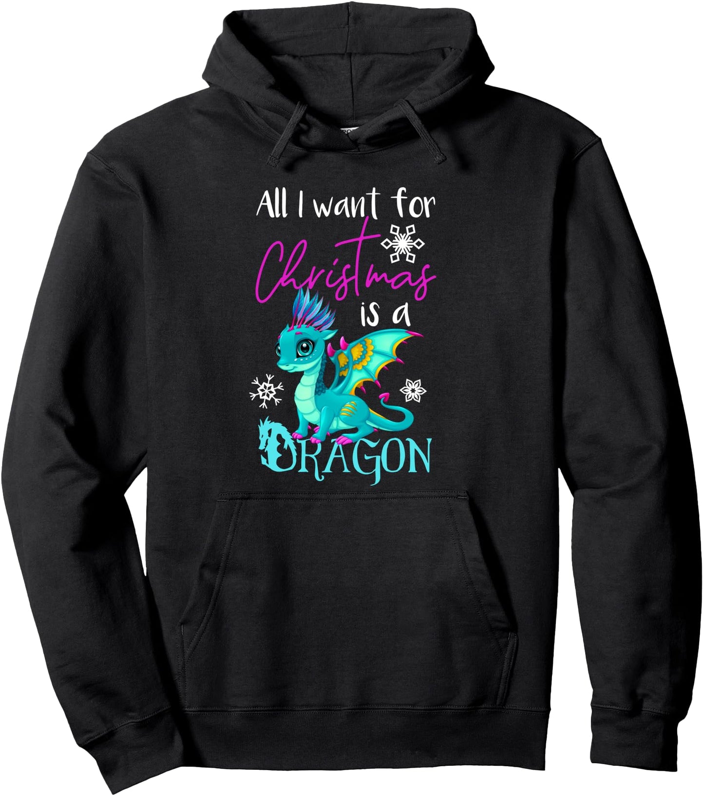Cute Anime Christmas Hoodie All I Want Christmas is a Dragon