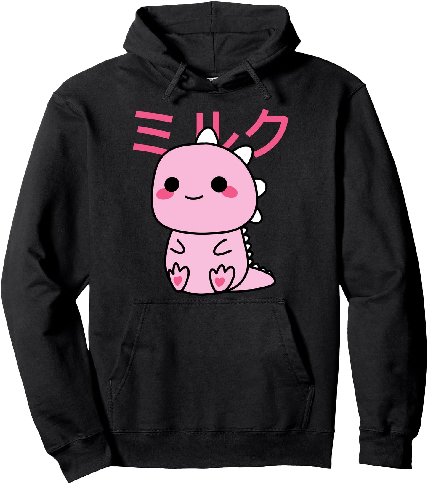 Strawberry Milk Dinosaur Cute Anime Pullover Hoodie