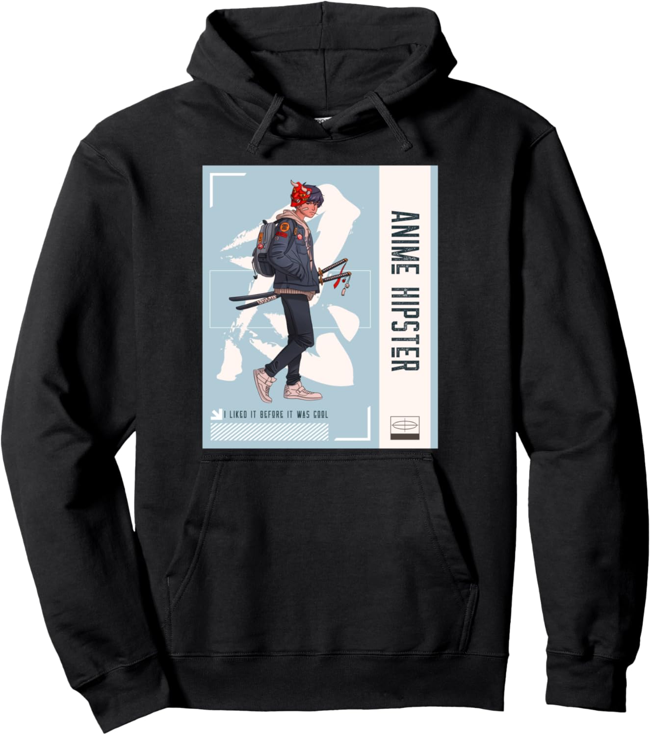 Anime Hipster Pullover Hoodie