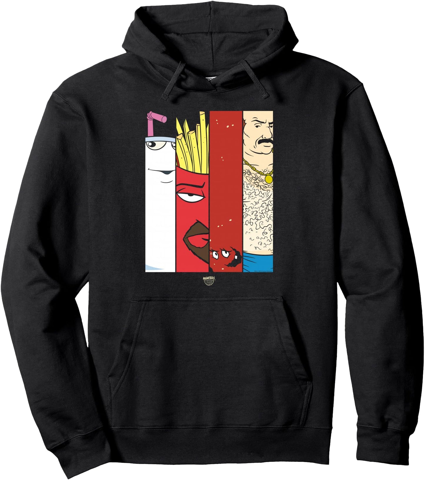 Aqua Teen Hunger Force Group Tiles Dark Pullover Hoodie