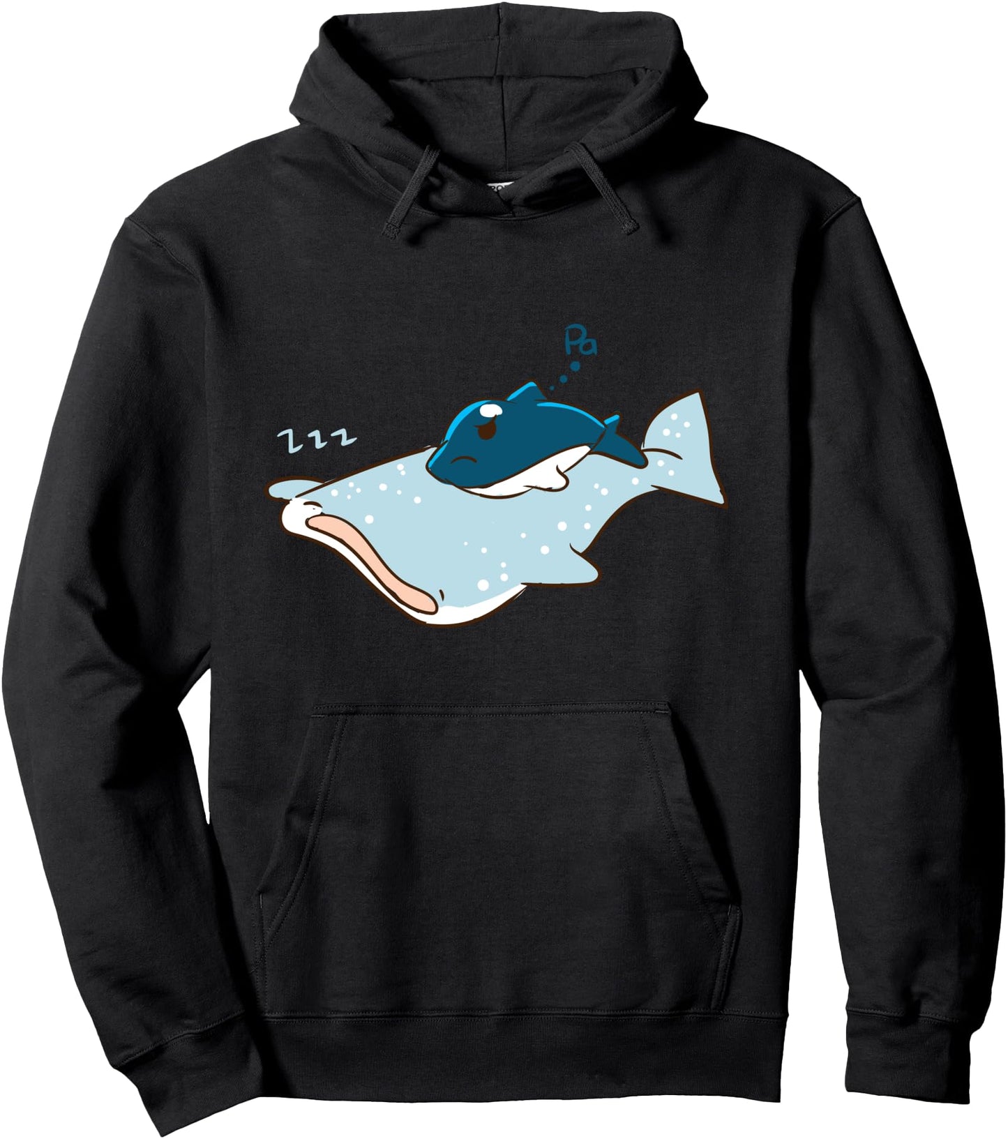 Cute Kawaii Anime Sleeping Sharks Whale Shark - Japanese Pullover Hoodie