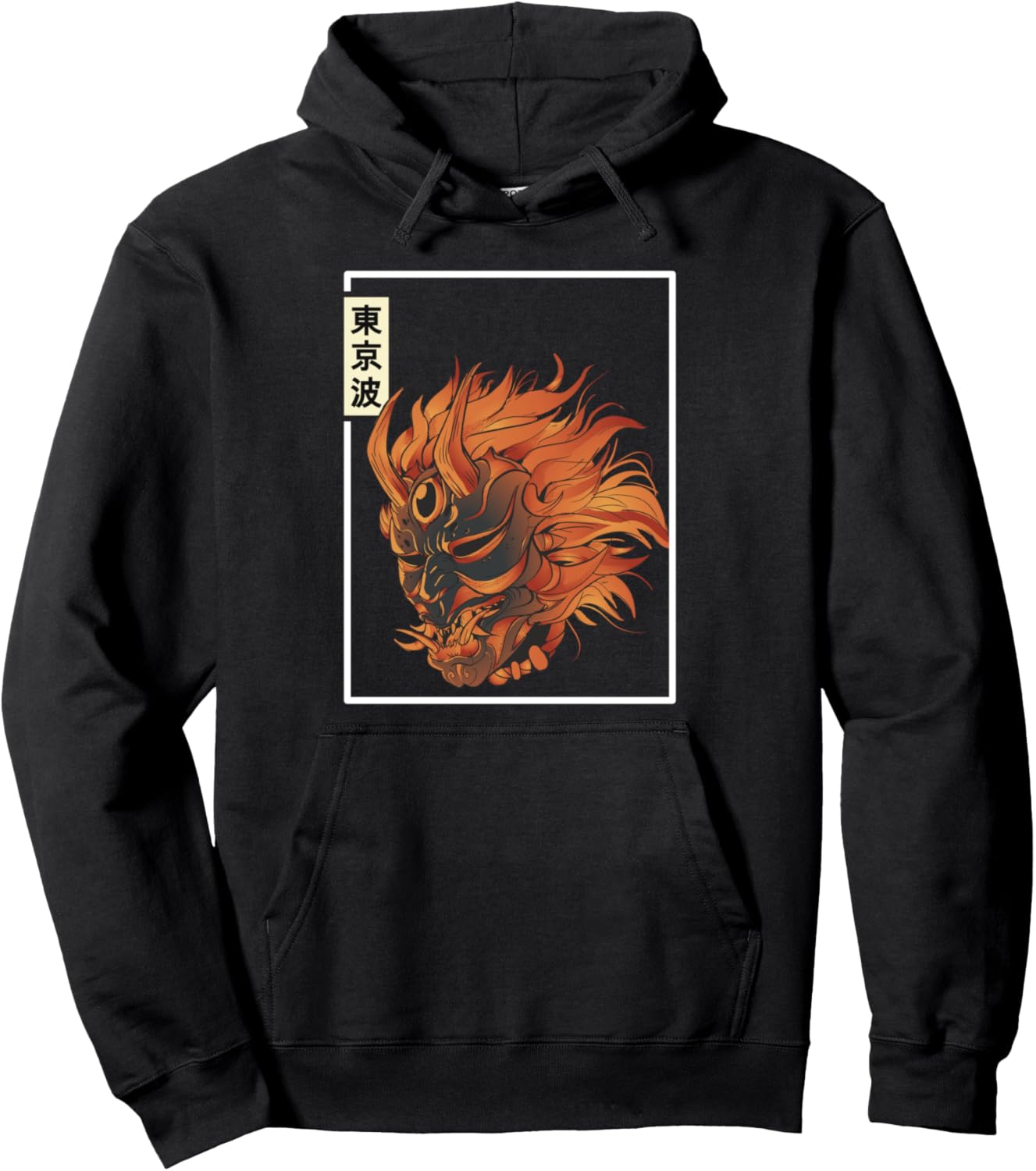 Japanese Demon Mask Oni Mask Japan Aesthetic Anime Pullover Hoodie