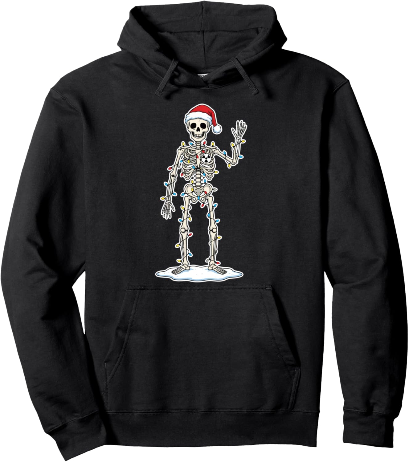 Skeleton Santa X-Ray Radiology Technician Christmas Humor Pullover Hoodie