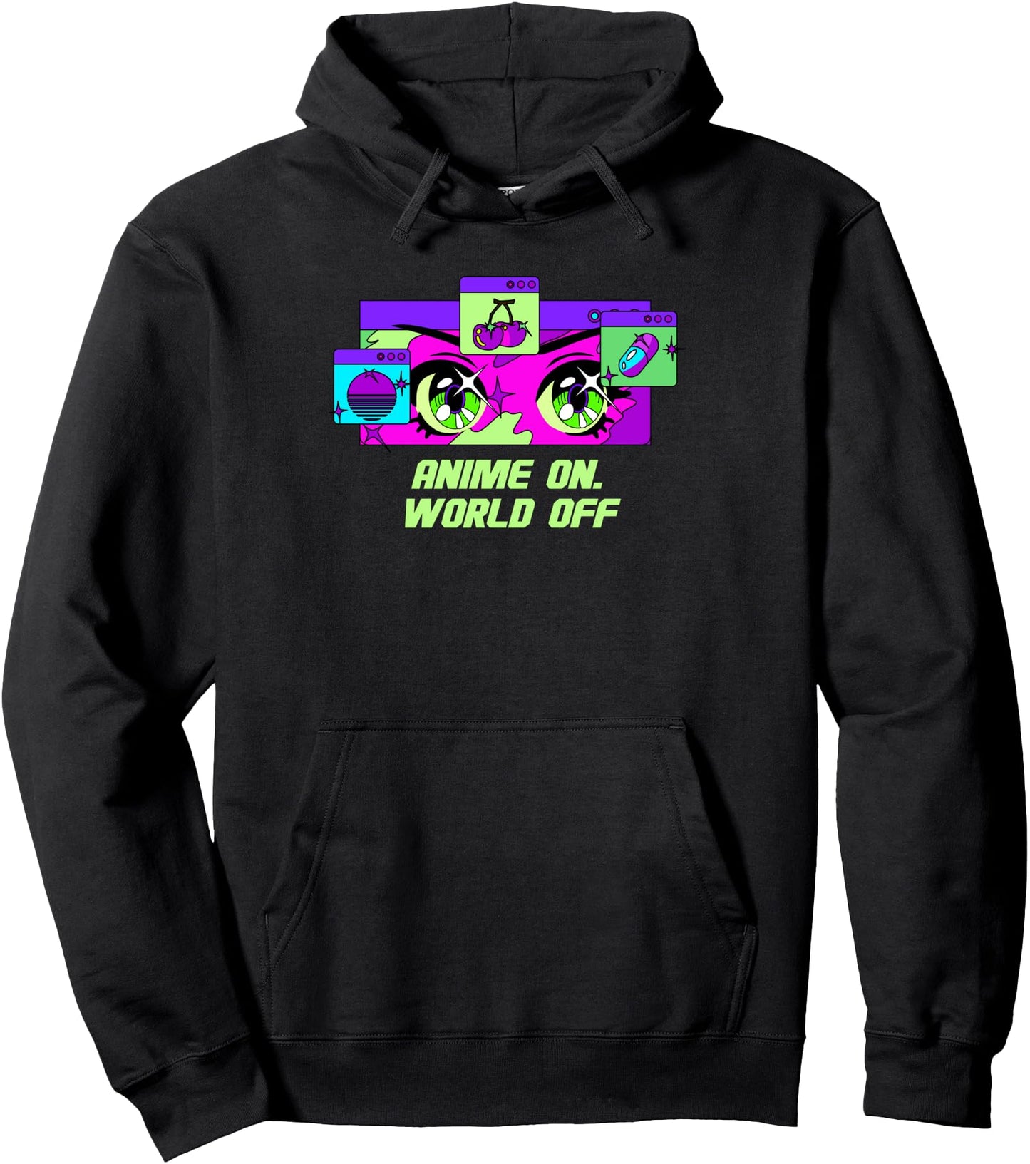 Anime On World Off Funny Japanese Humor Japan Anime Lover Pullover Hoodie