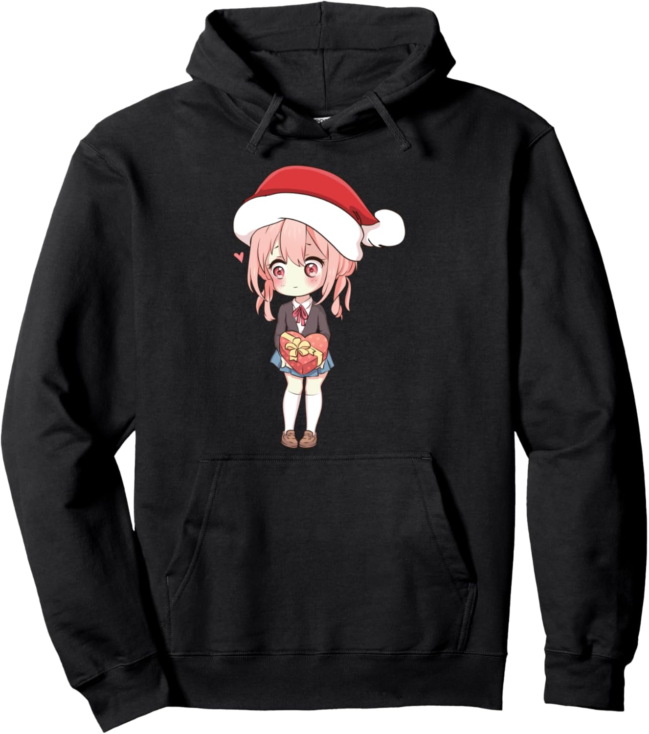 Funny Anime and Christmas Holiday Marry xmas Pullover Hoodie