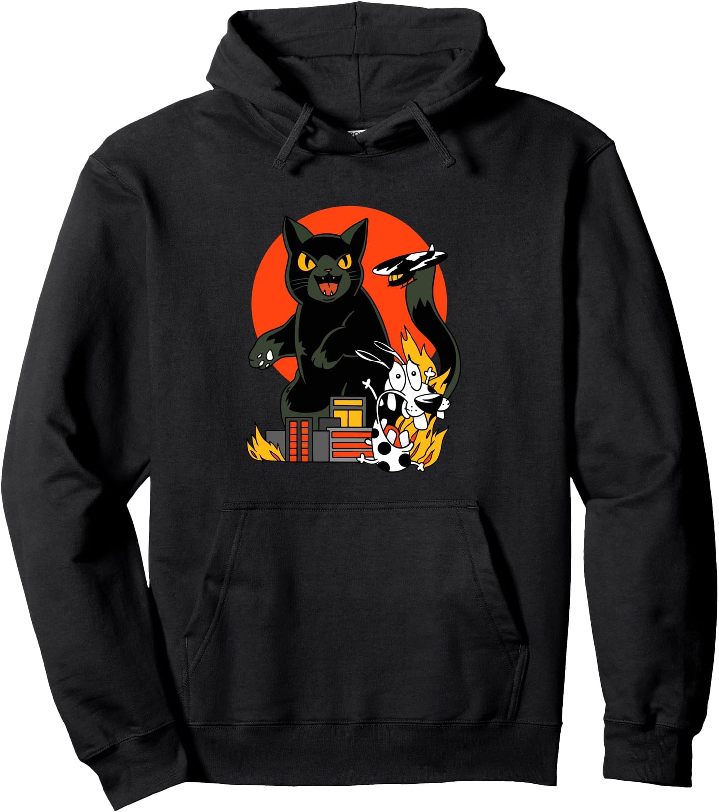 Japanese Cat Kaiju Monster - Cats Vs. Dogs Anime Pullover Hoodie