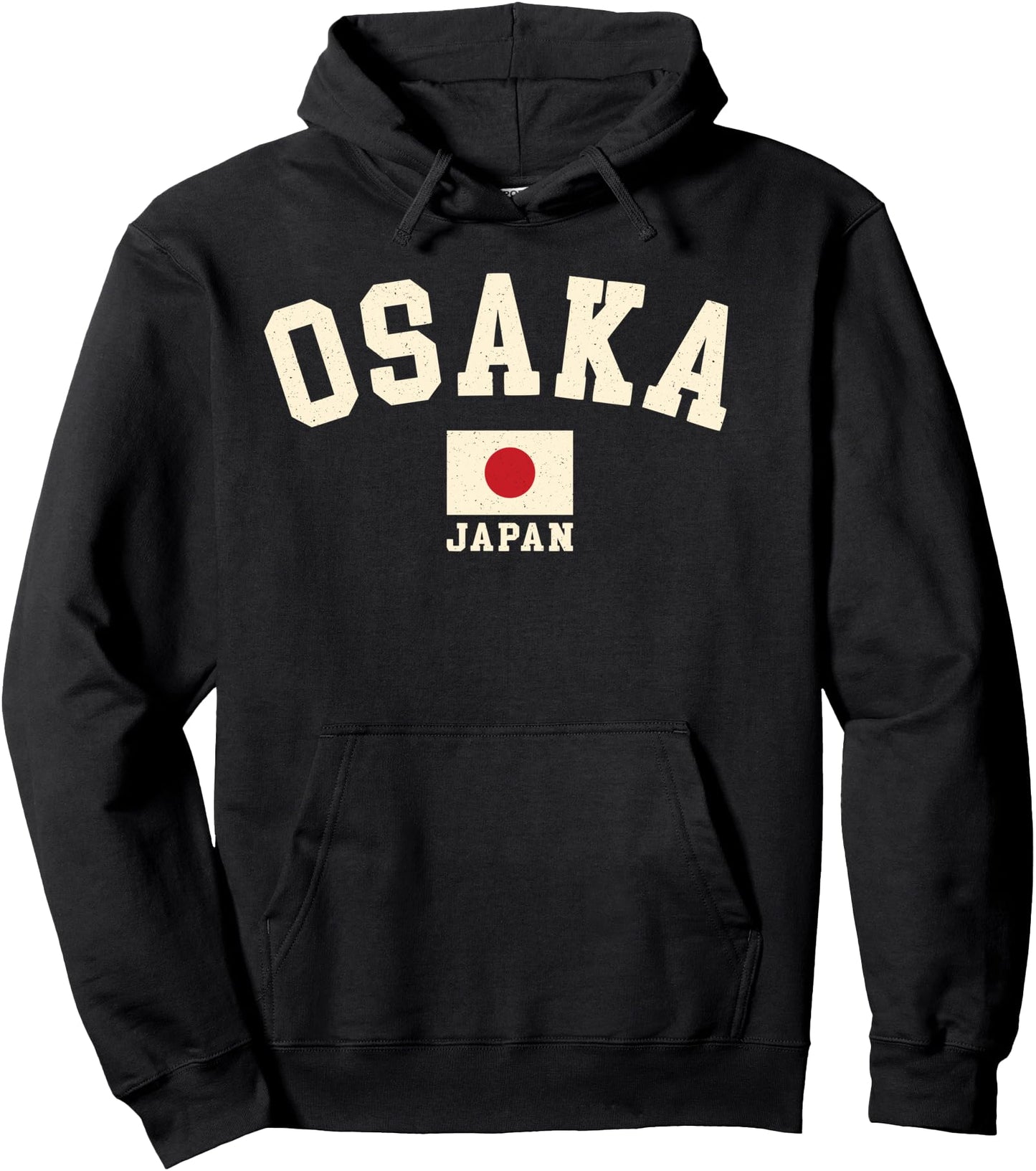 Vintage Osaka Japan Japanese Flag Souvenir Retro Graphic Pullover Hoodie