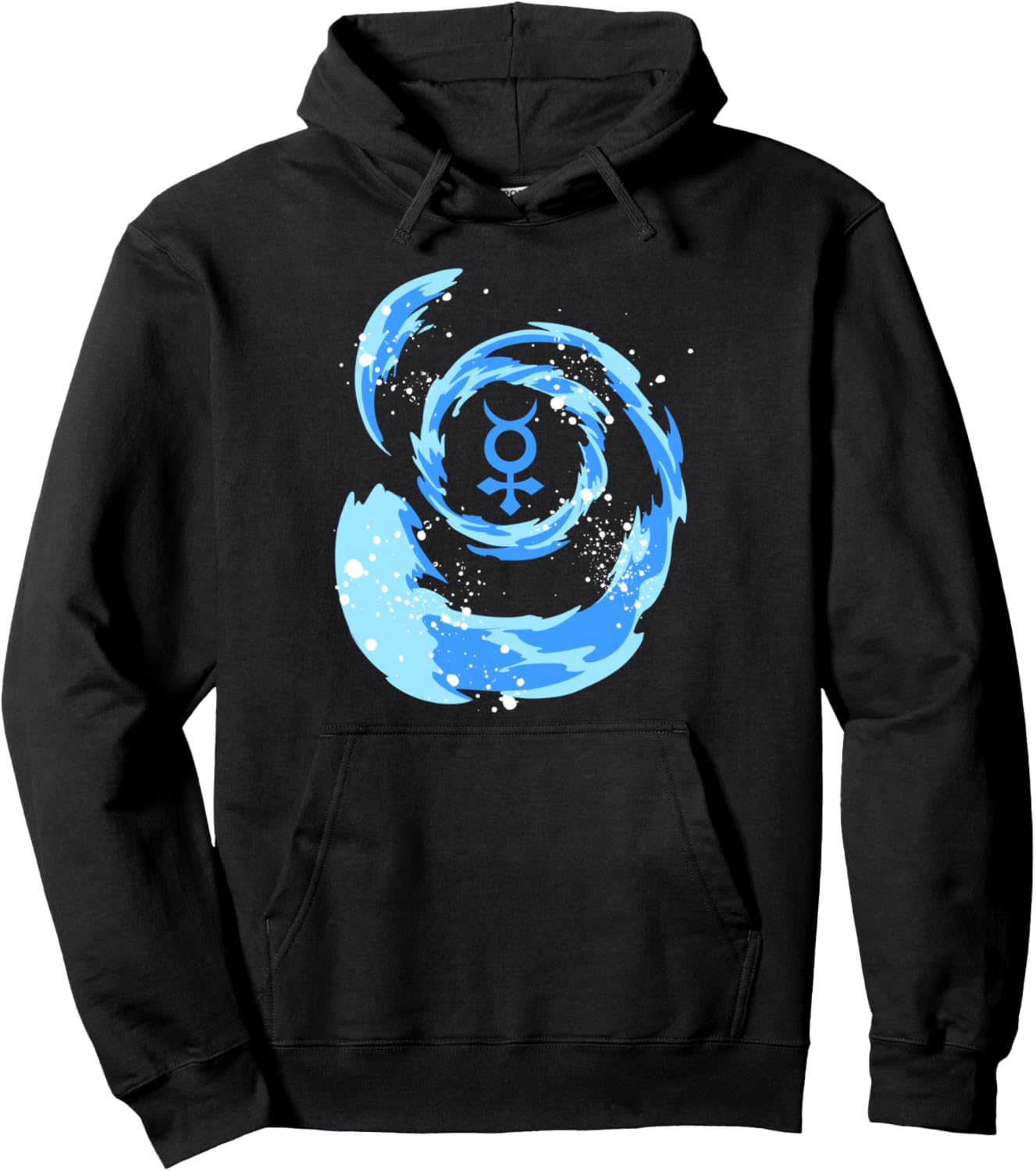 Sailor Anime Water Tsunami Mercury Star Symbol H2O Kawaii Pullover Hoodie