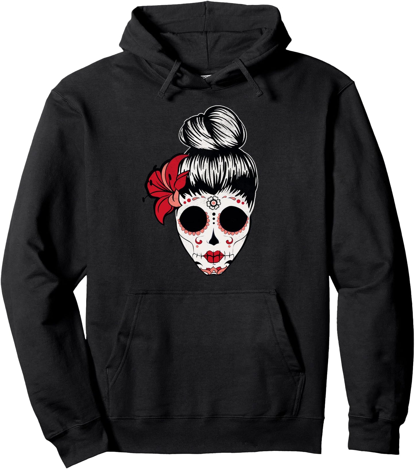Sugar Skull Halloween Skull Japanese Gothic Pullover Hoodie