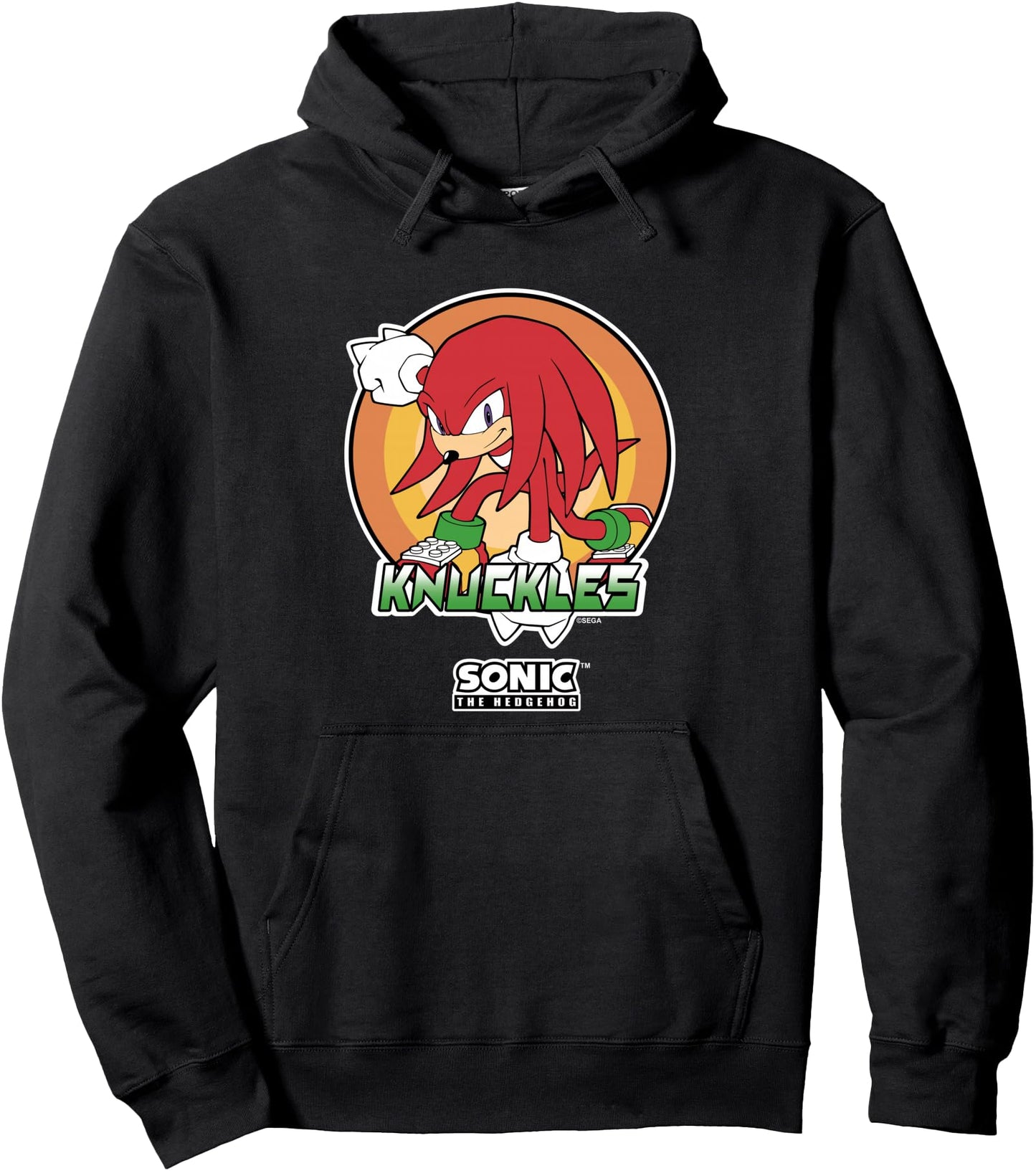 Sonic The Hedgehog Knuckles Superhero Pose Portrait Vintage Pullover Hoodie