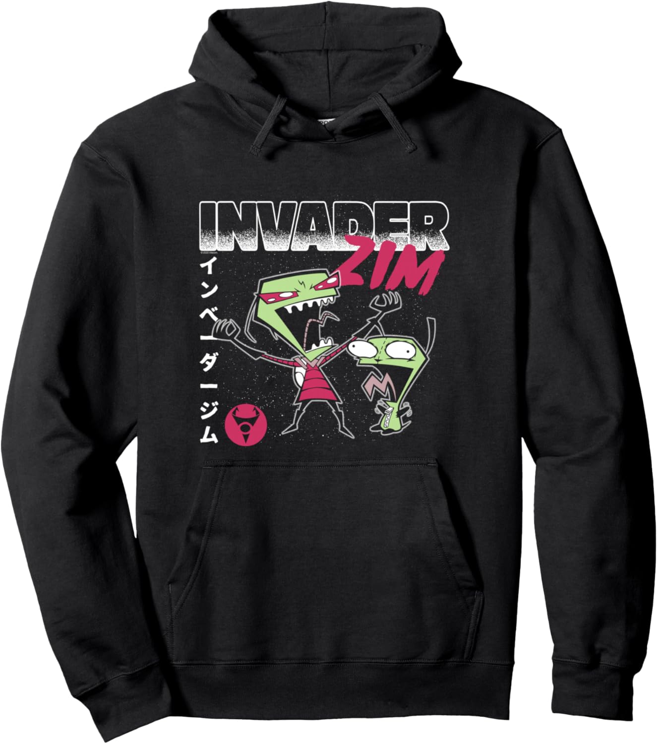 Invader Zim Maniacal Laugh Zim and Gir Y2K Cartoon Pullover Hoodie