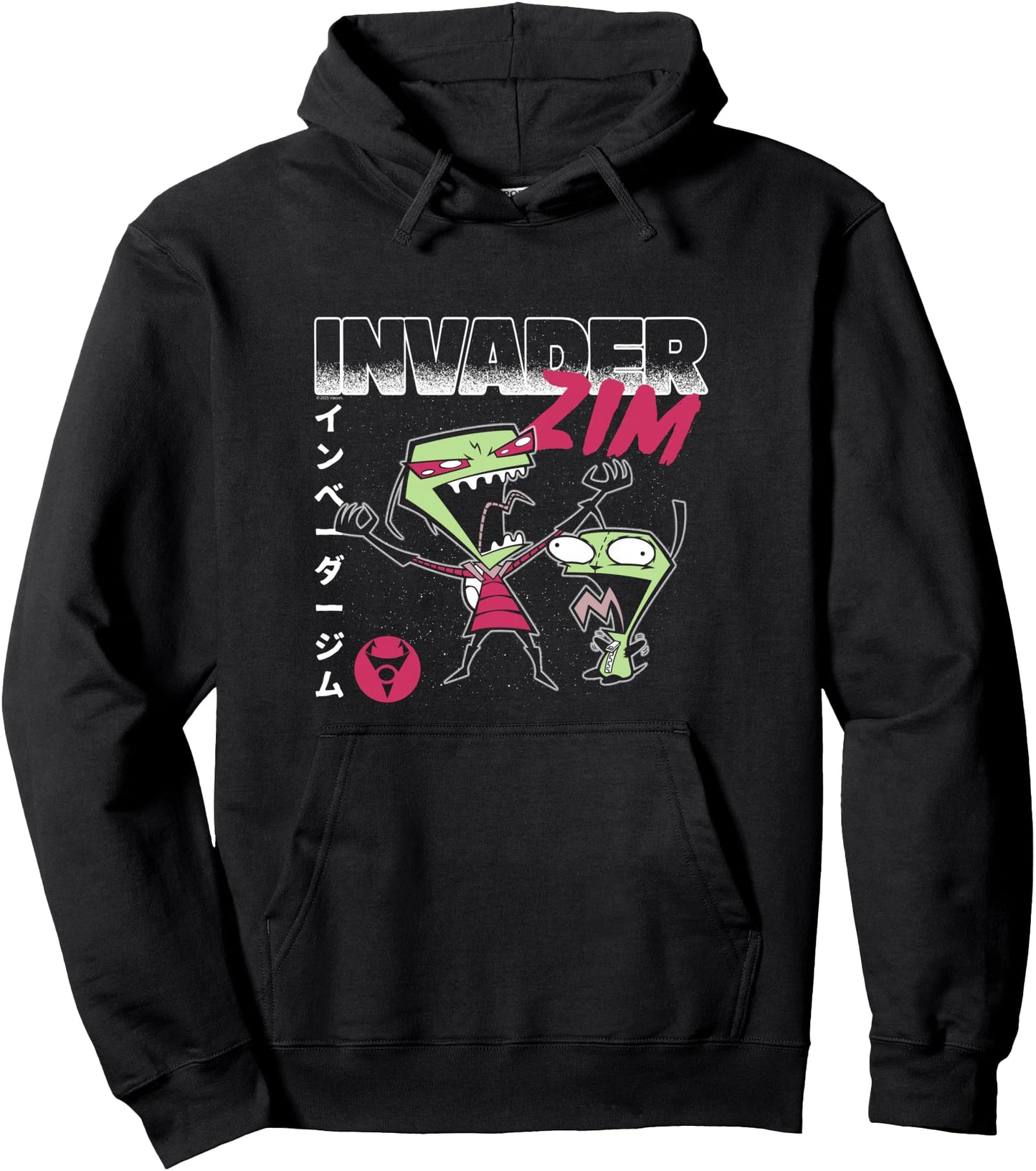 Invader Zim Maniacal Laugh Zim and Gir Y2K Cartoon Pullover Hoodie
