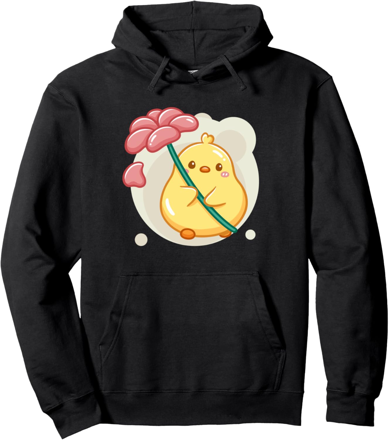 Cute Kawaii Duck With Flower Anime Kawaii Japanese Style Pullover Hoodie