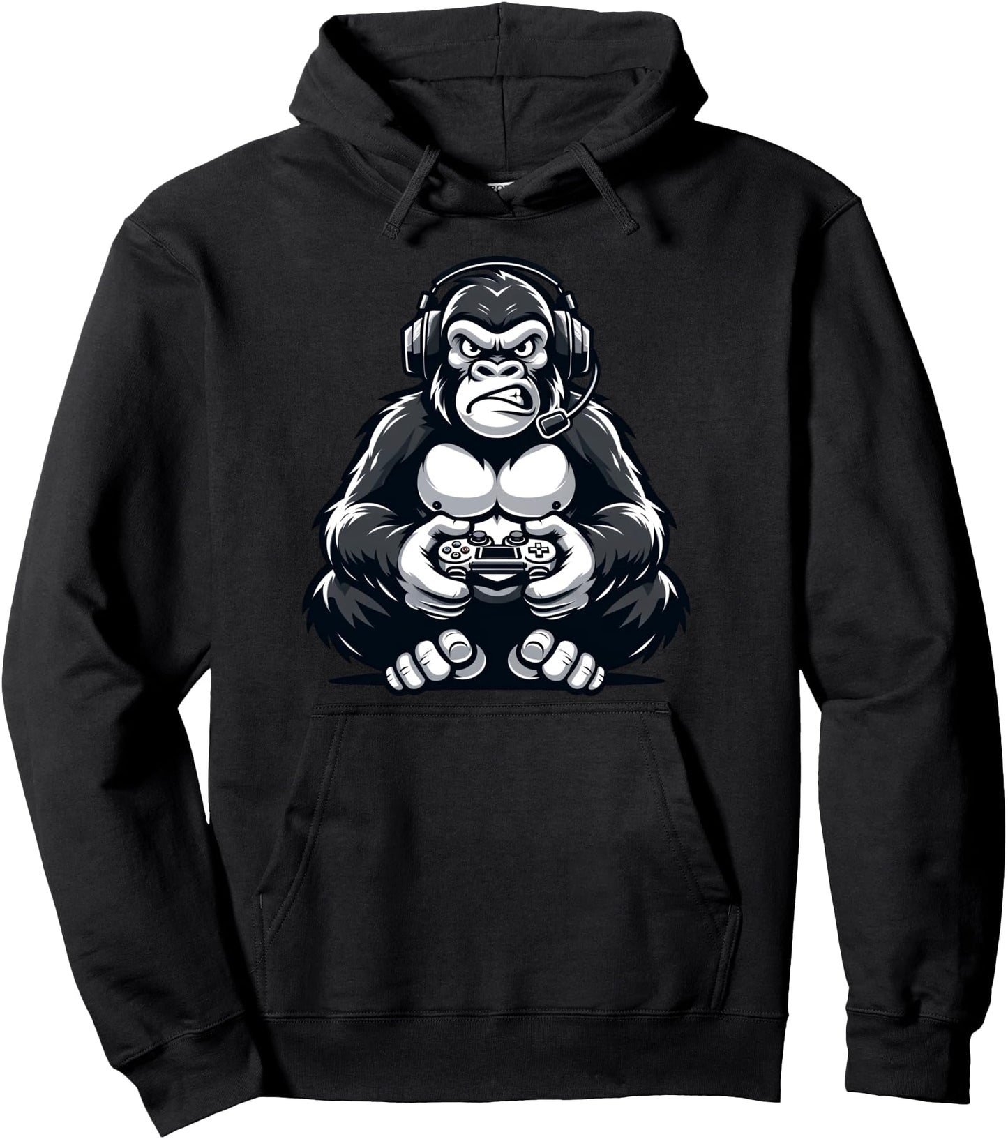 Gamer Funny Gorilla Video Games Boys Girls Pullover Hoodie