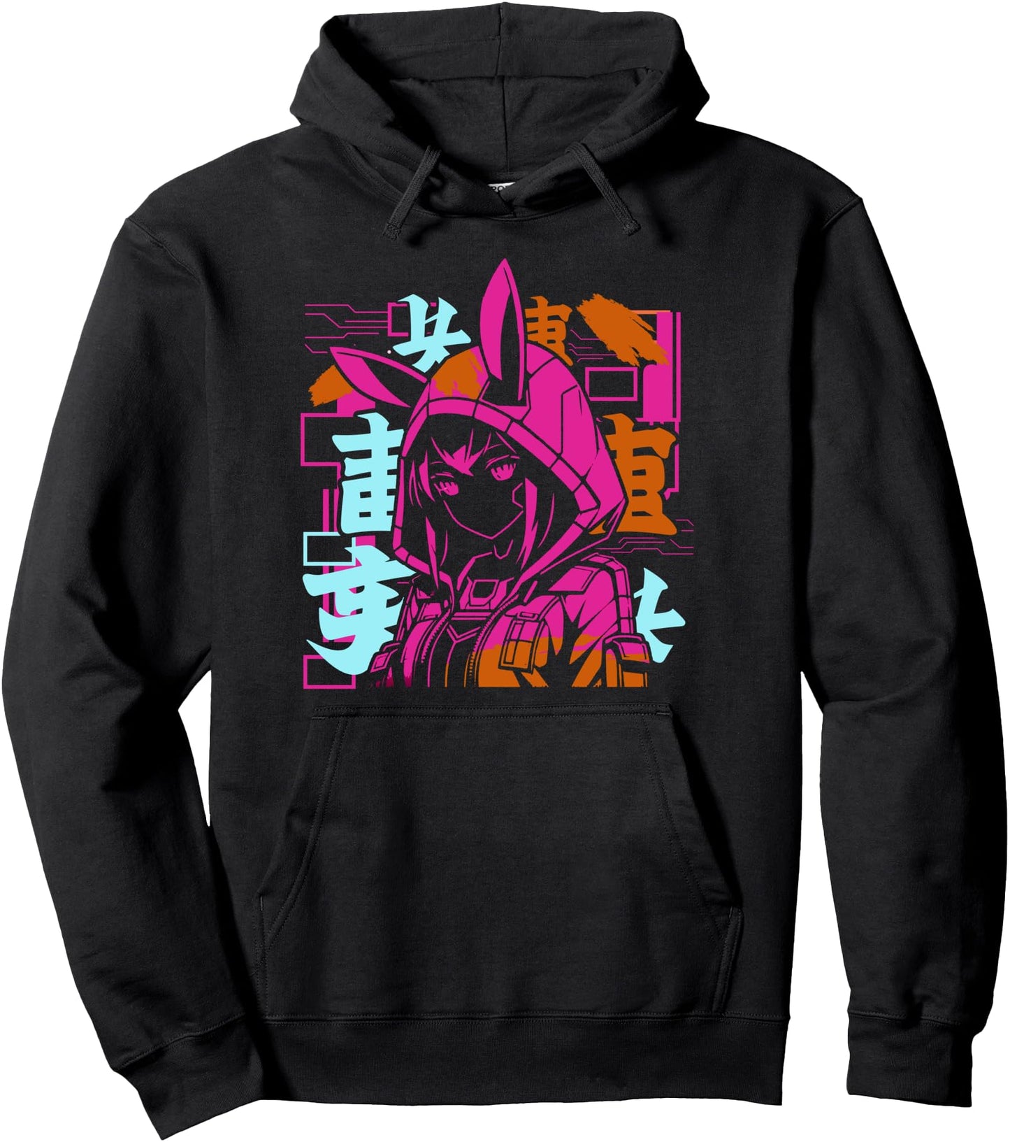 Anime Manga Cyberpunk Aesthetic Techwear Japanese Culture Pullover Hoodie