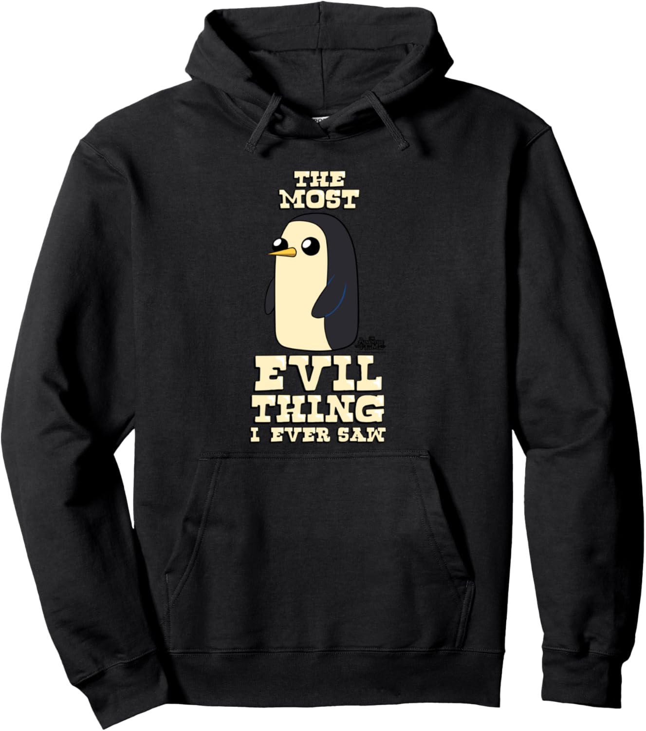 Cartoon Network Adventure Time Most Evil Thing Unisex Adults Black Small Hoodie