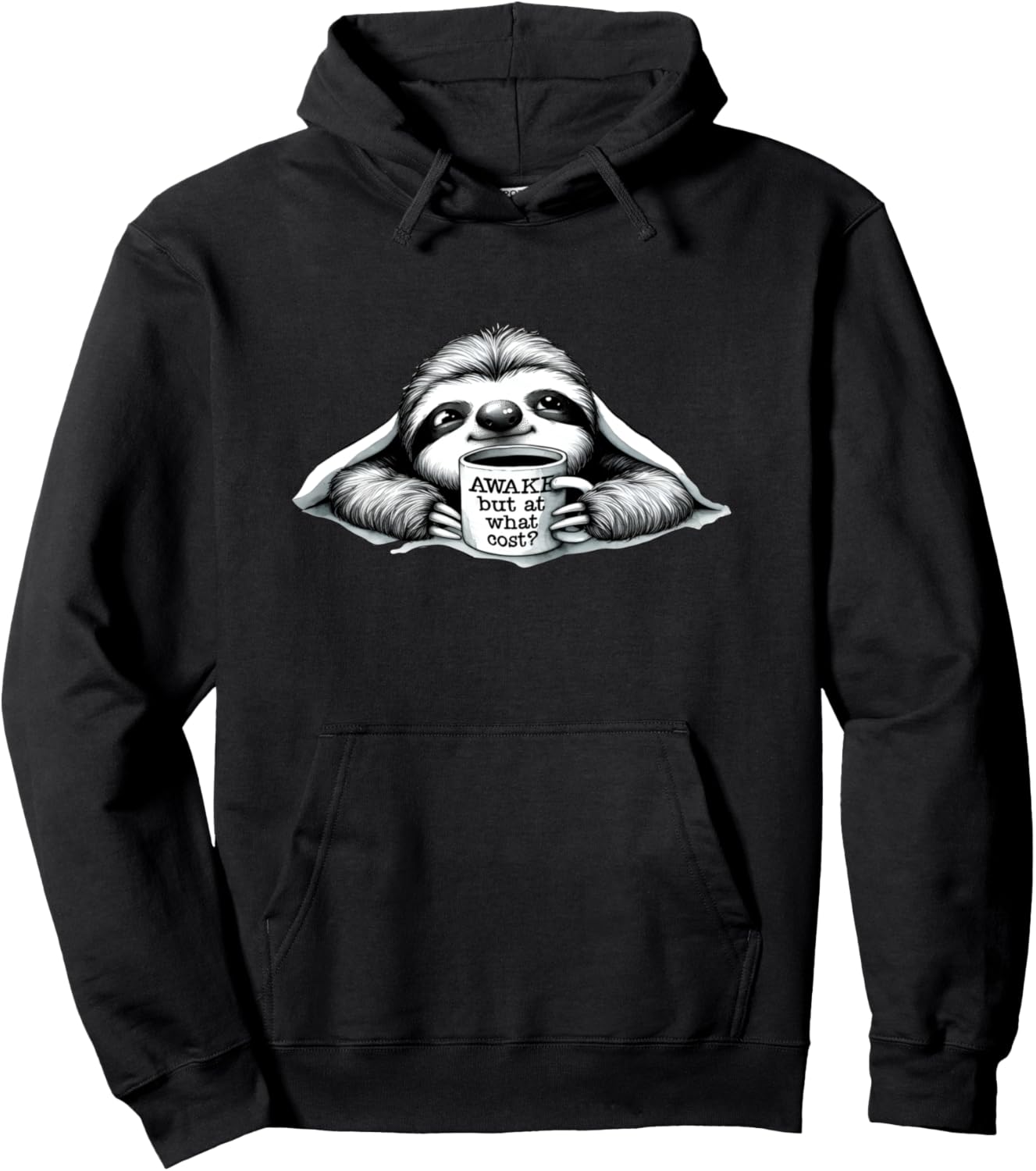 funny sarcastic animal ironic coffee sloth design Pullover Hoodie